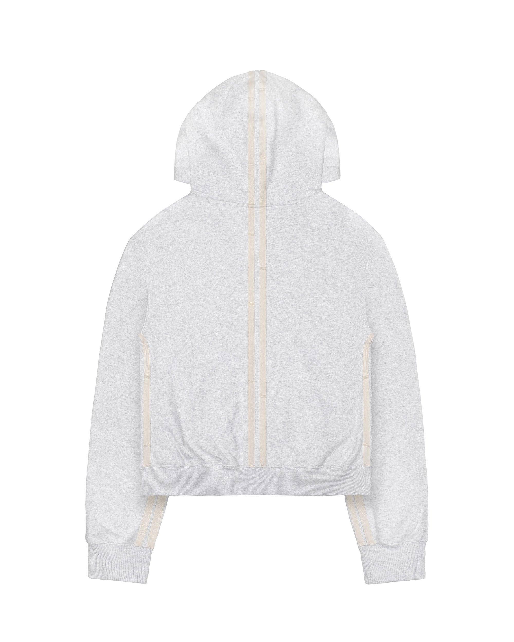 Grey zip track hoodie