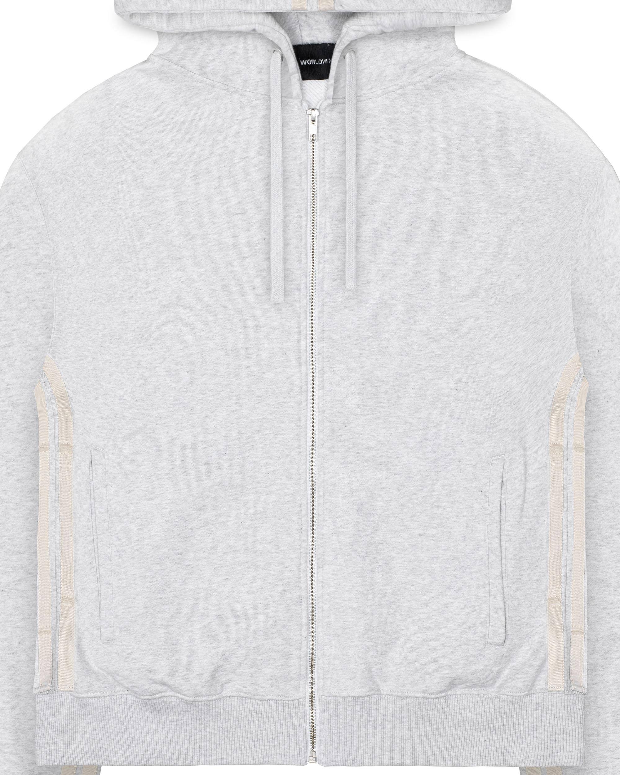 Grey zip track hoodie