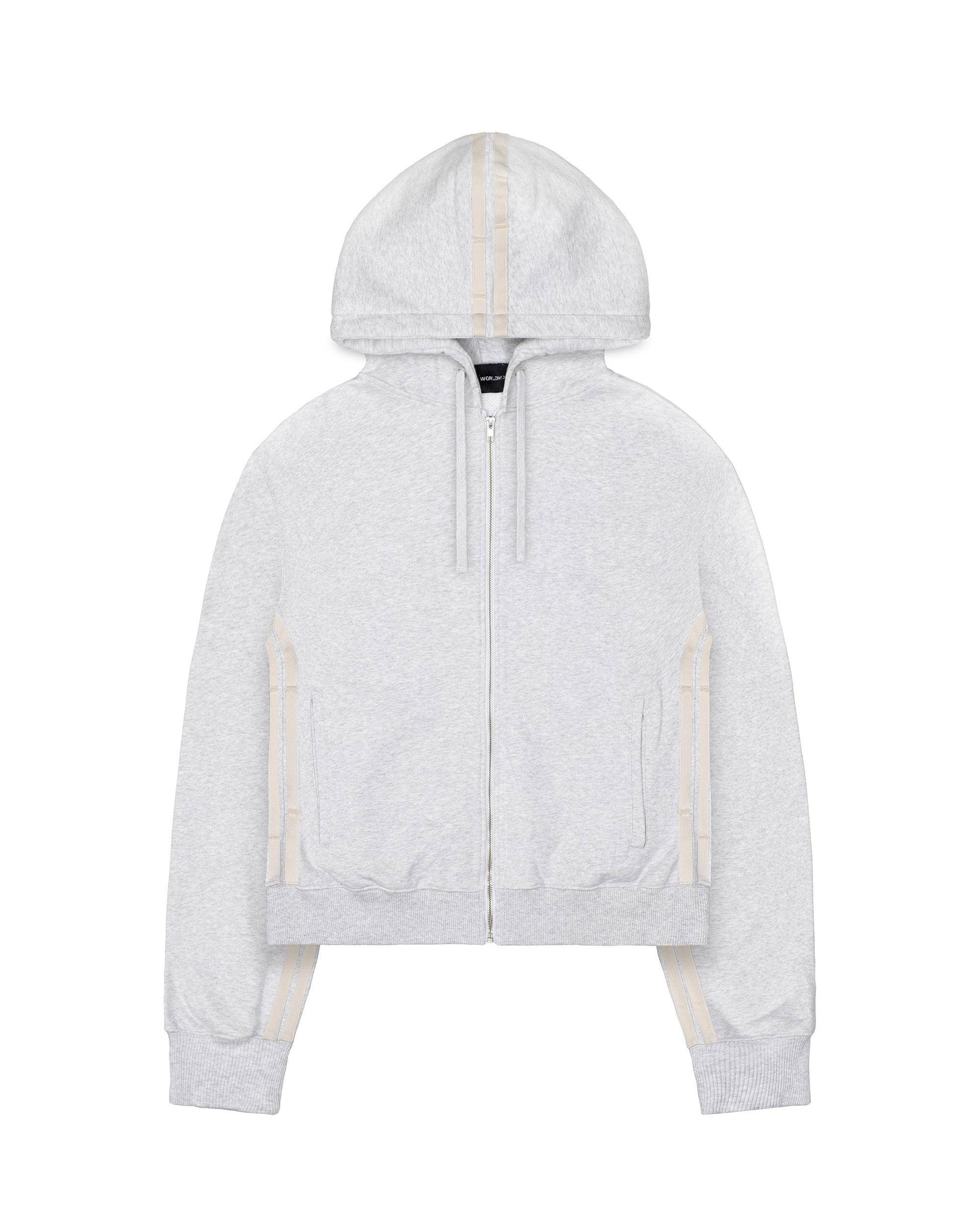 Grey zip track hoodie