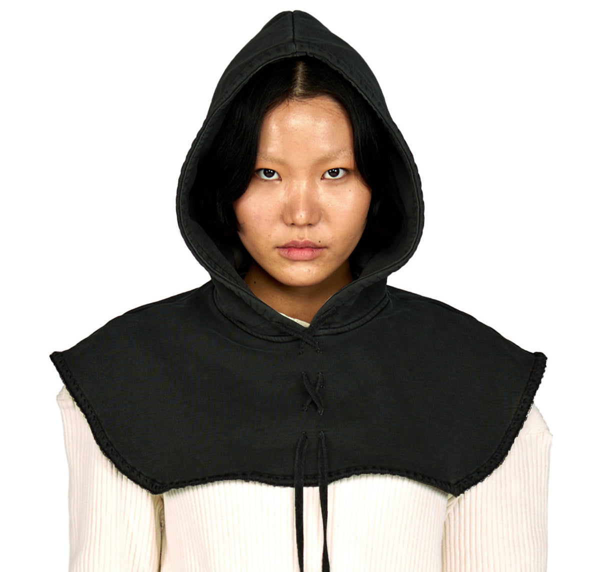 Chaperon hood cotton black