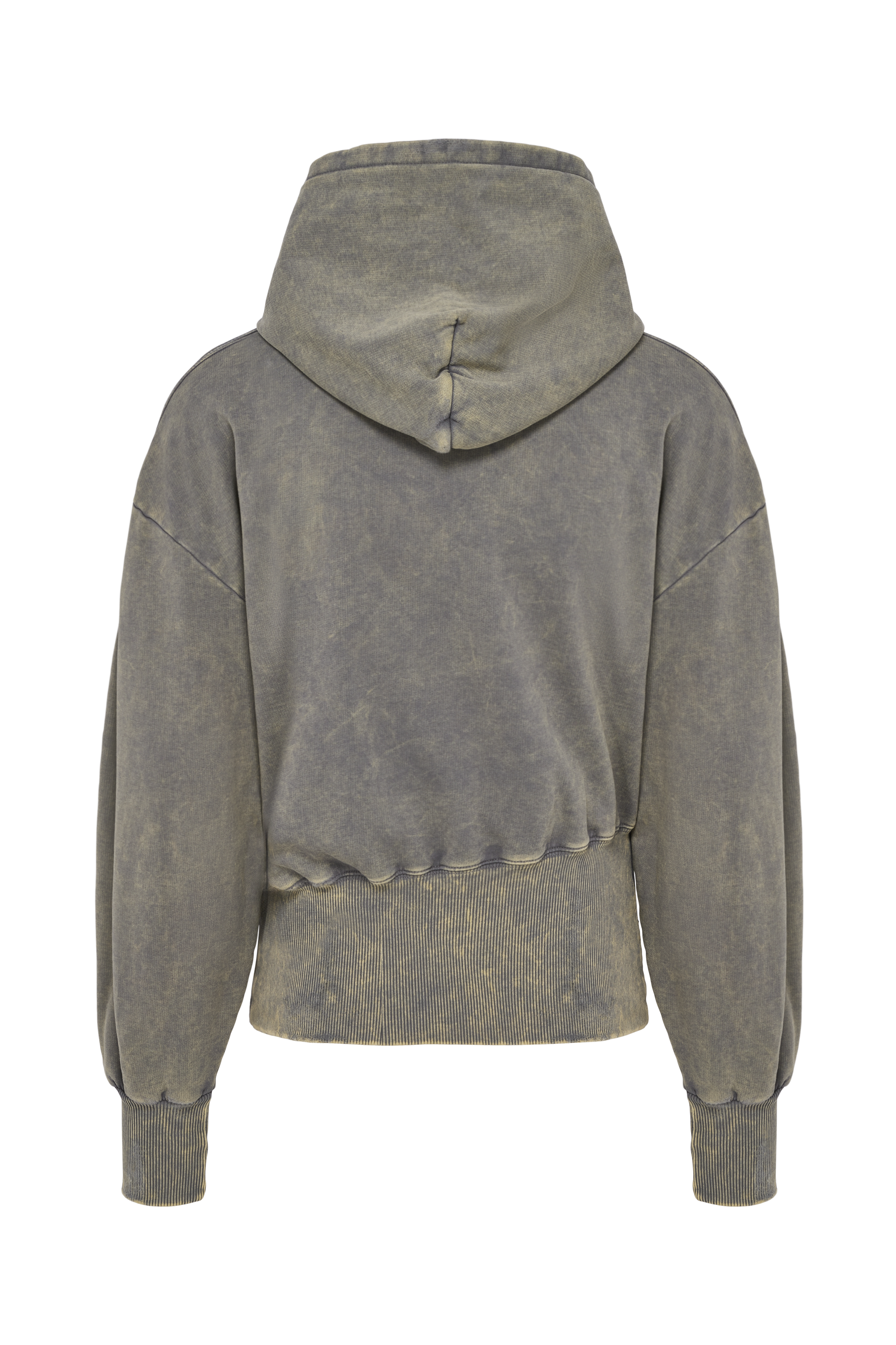 Zip hoodie grey washed