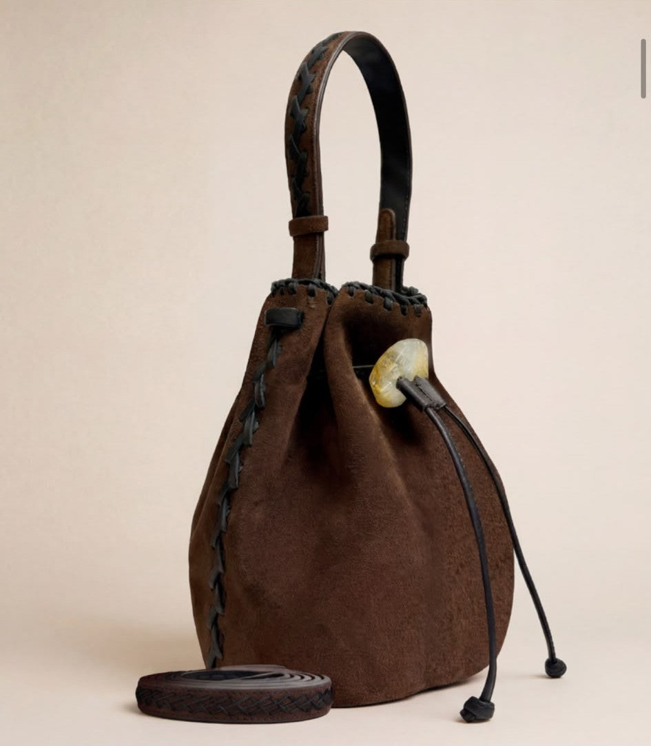Iacobella nirmala suede bag - brown