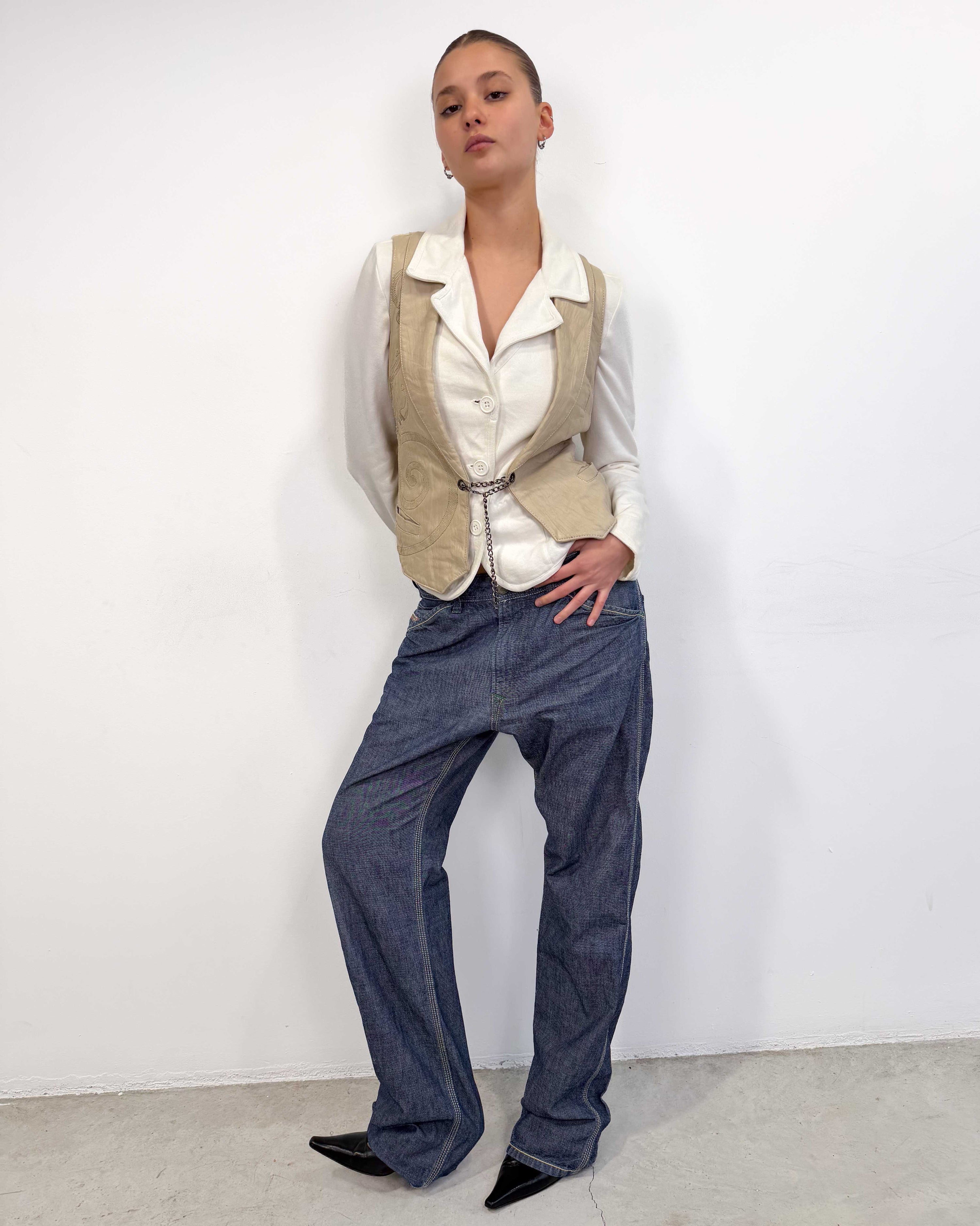 The yonni leather vest