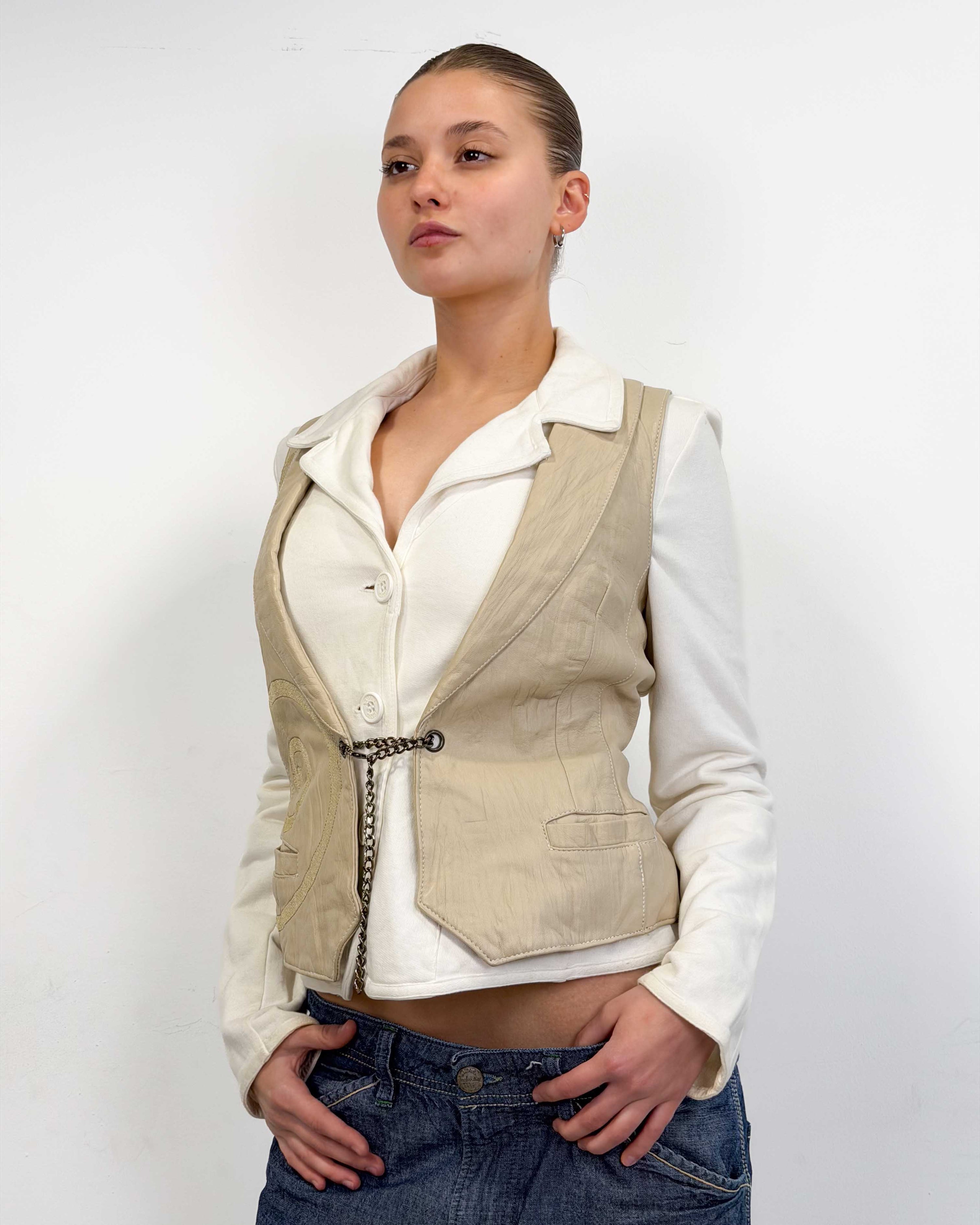 The yonni leather vest