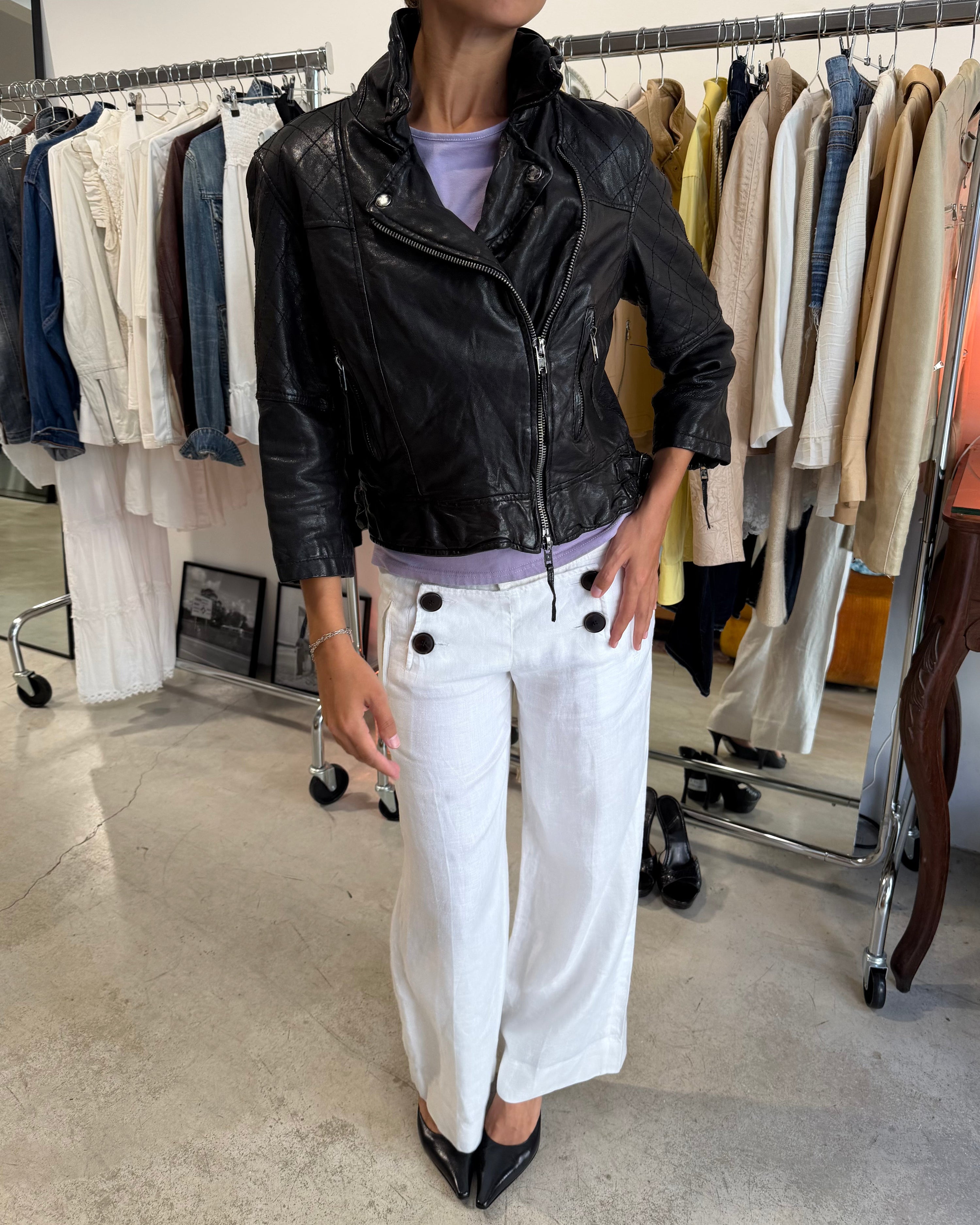 The ayiana leather jacket by all saints