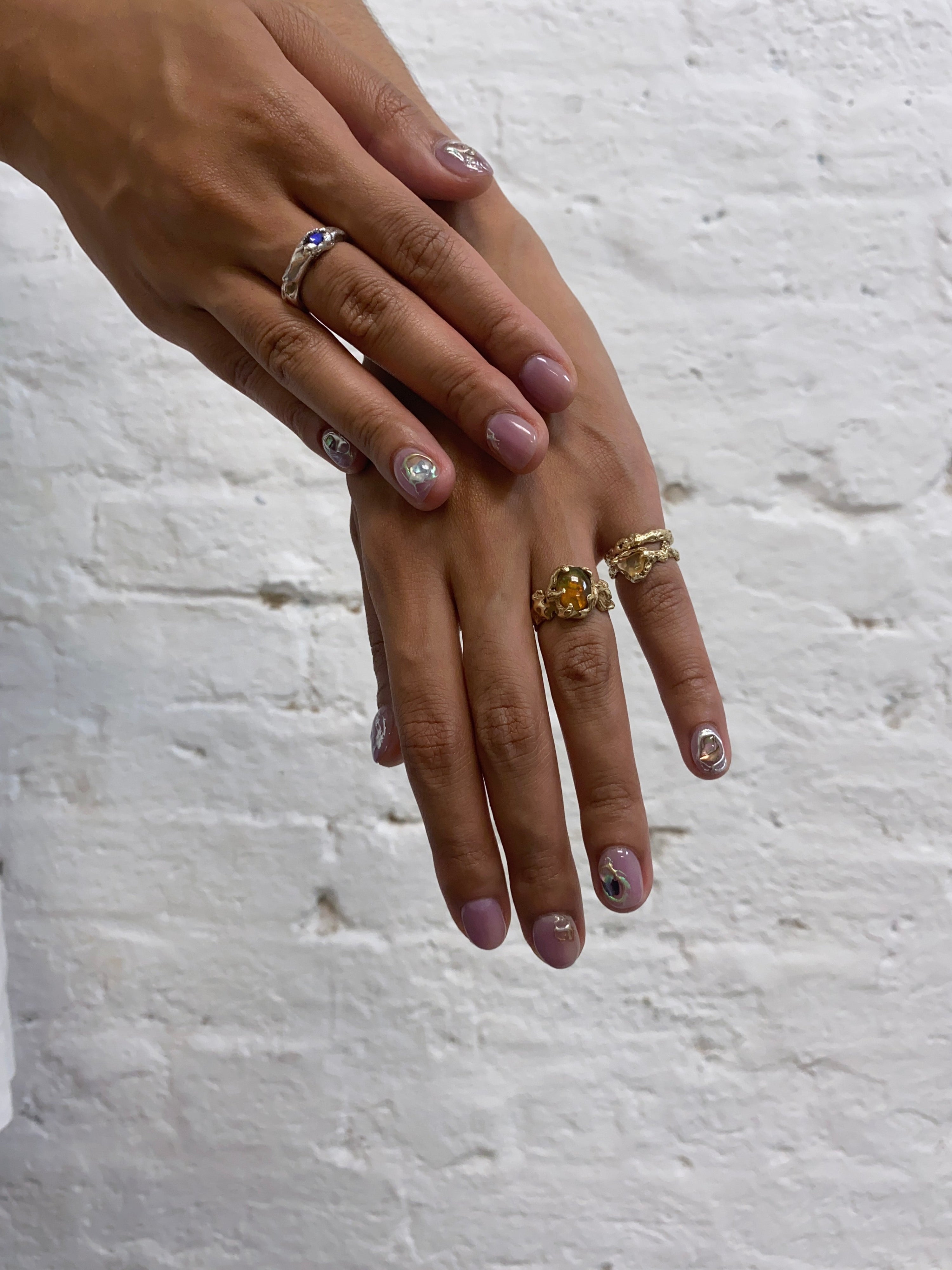 Ignite ring - mexican opal - yellow/gold