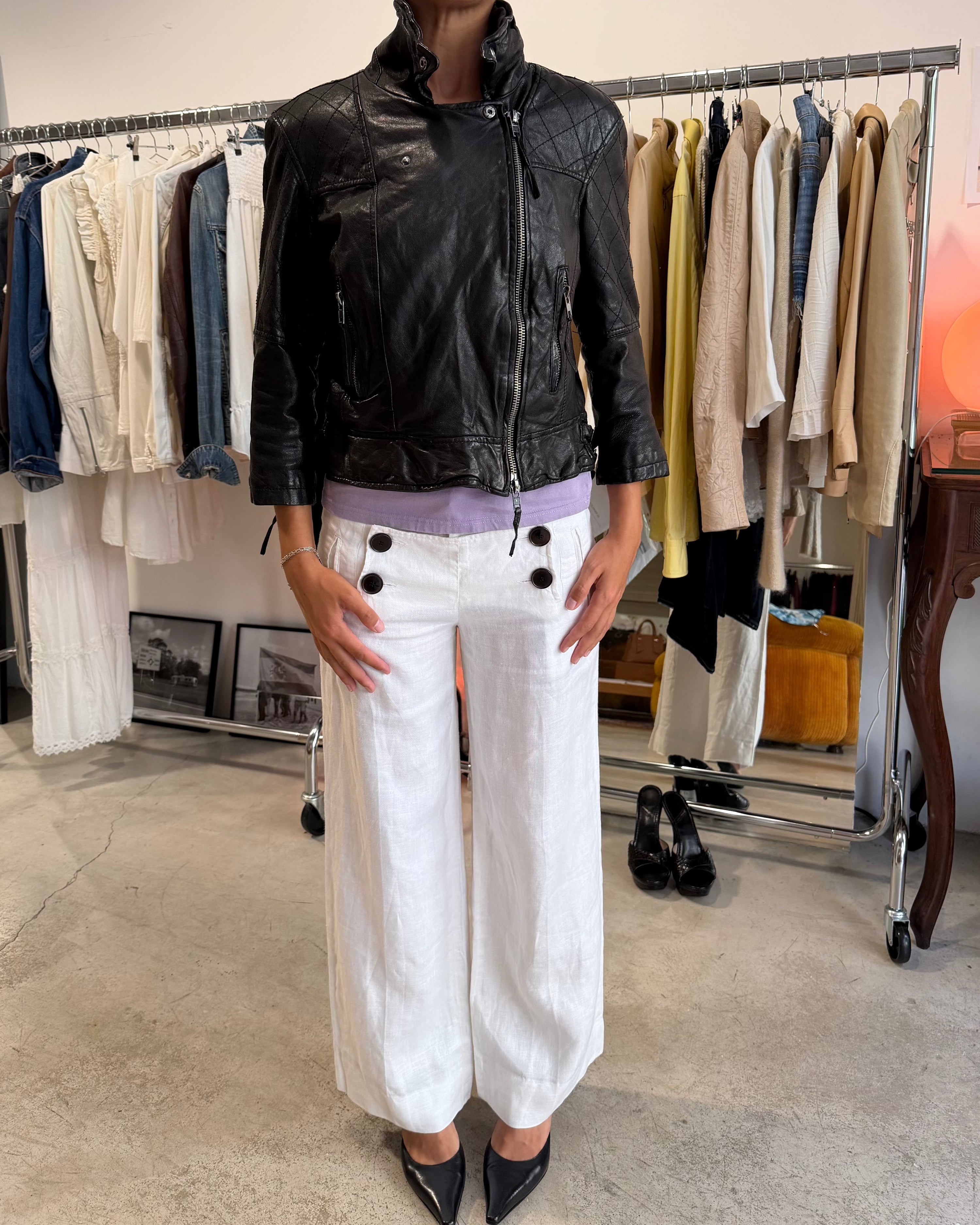 The ayiana leather jacket by all saints
