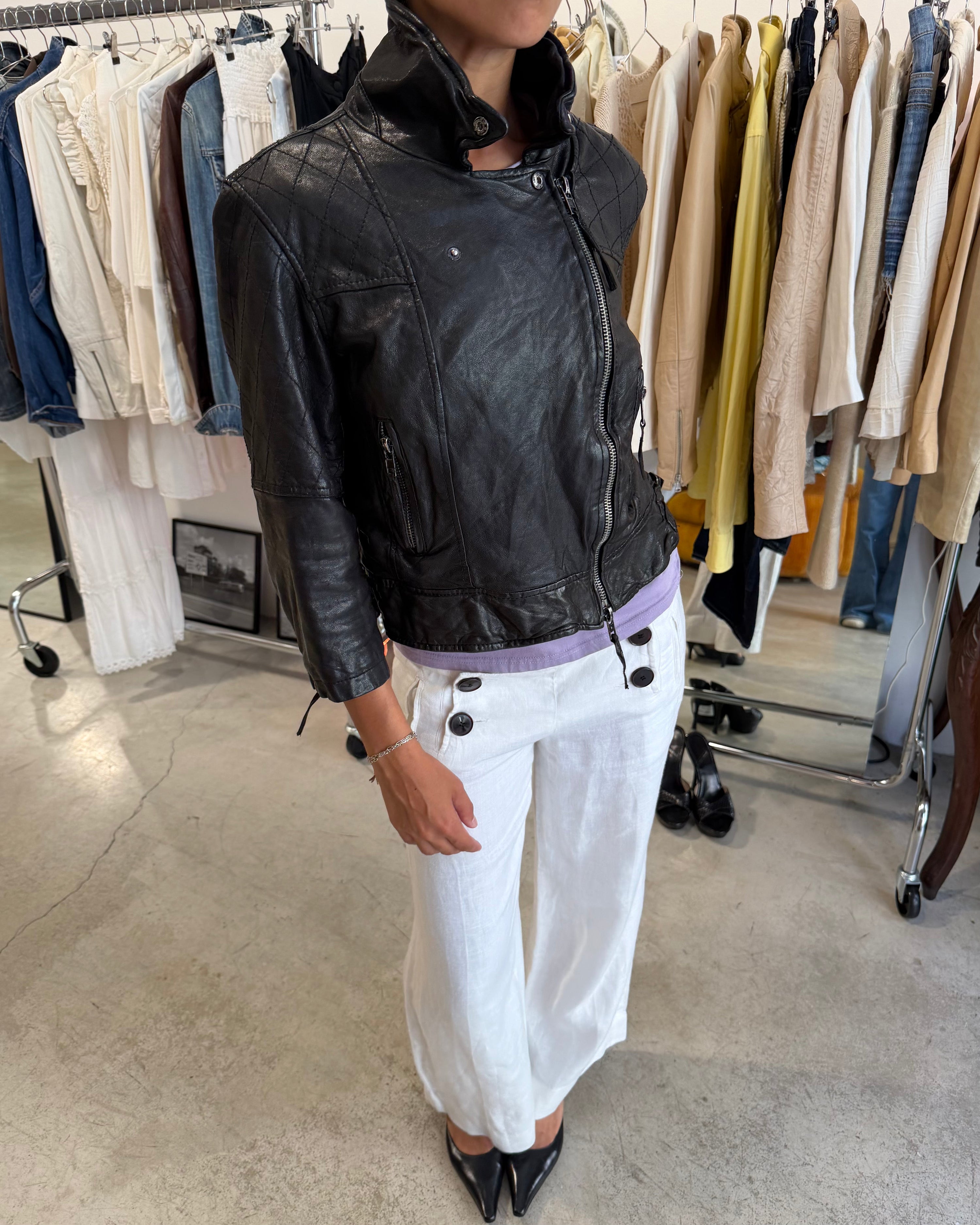 The ayiana leather jacket by all saints