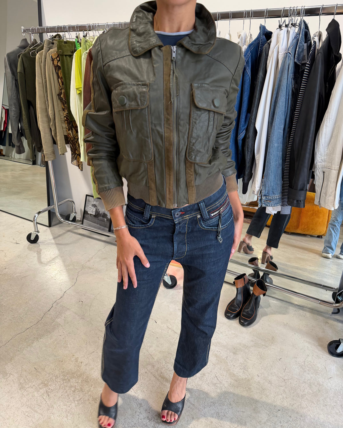 The sahana leather jacket