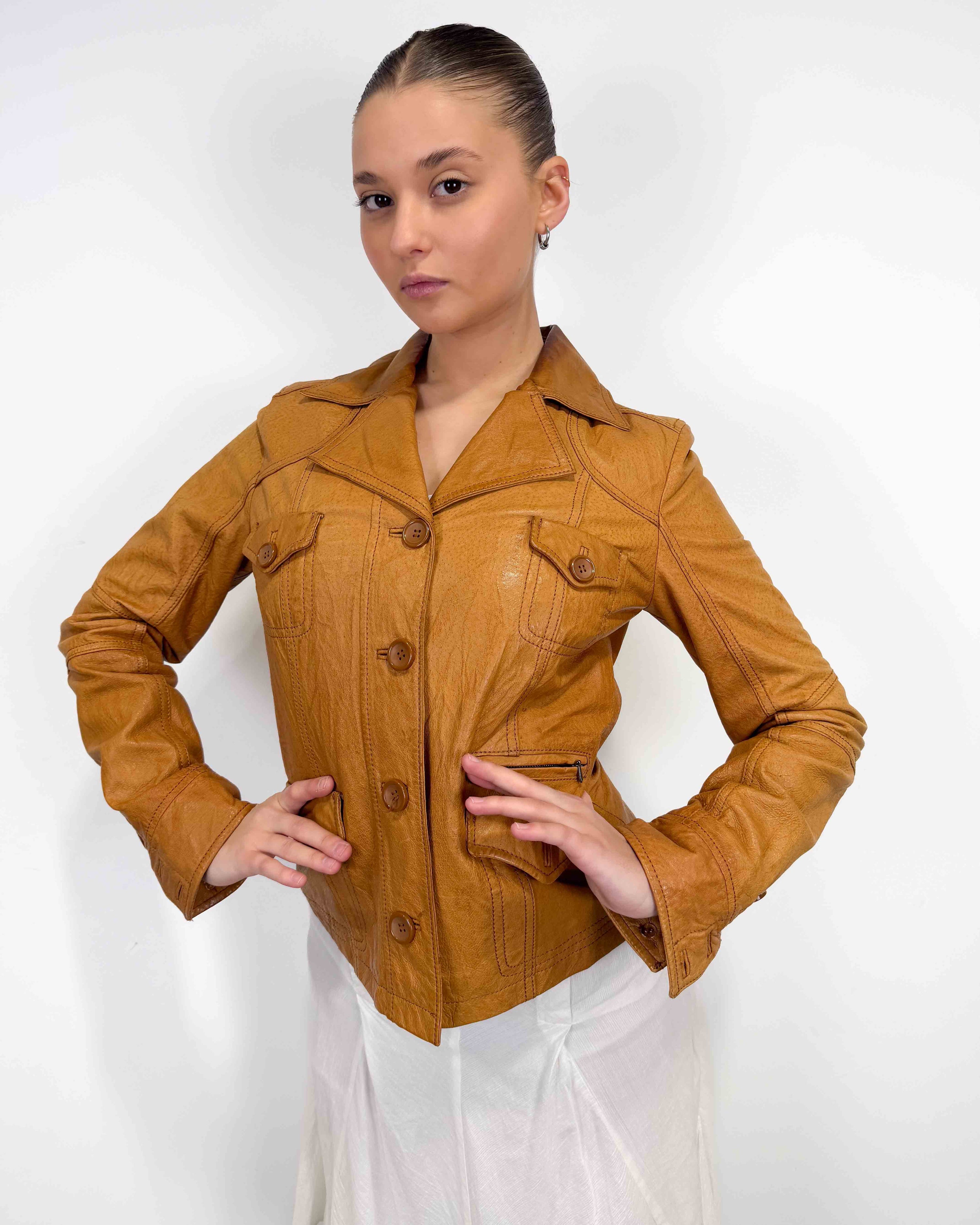 The gadine leather jacket