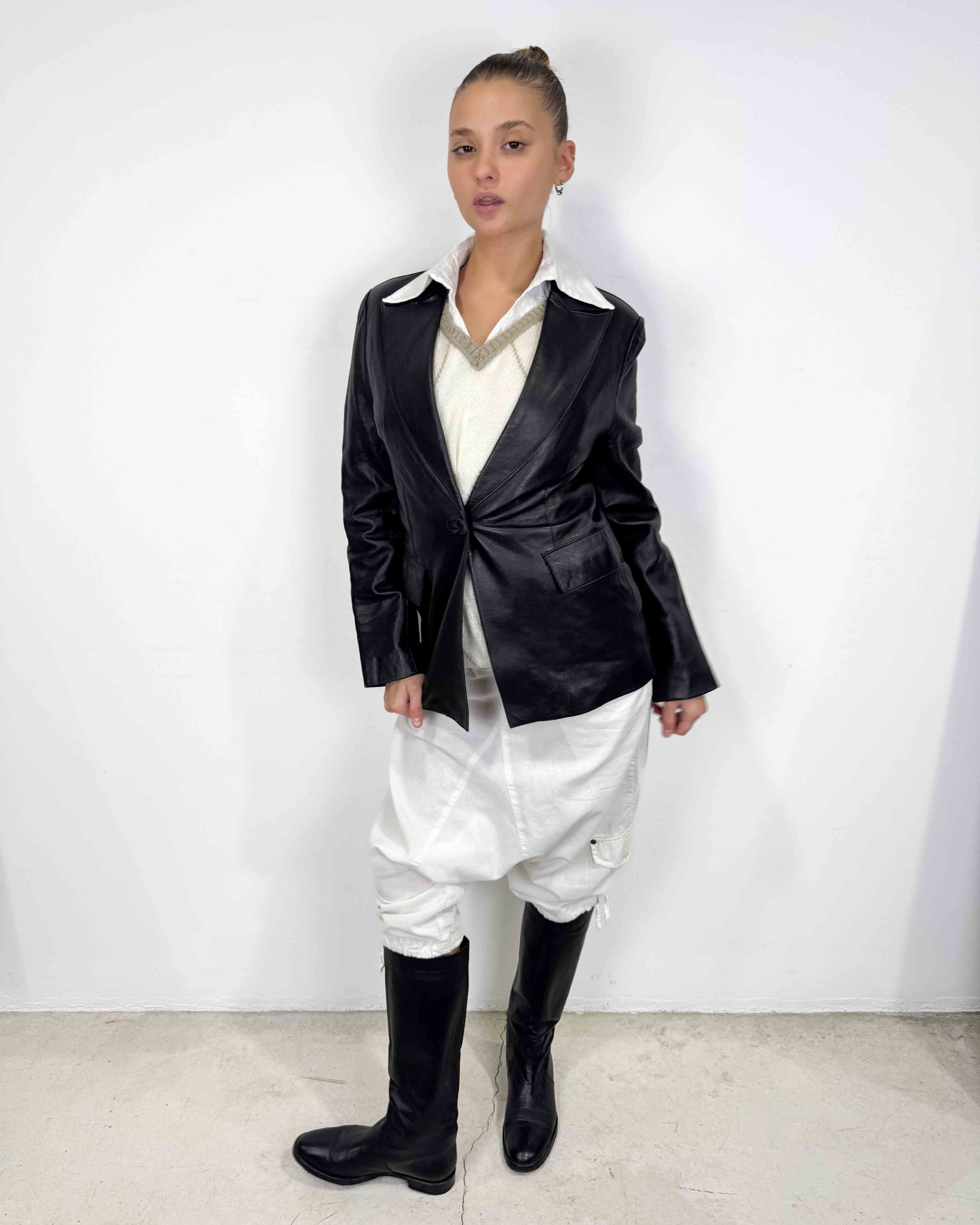 The rue leather blazer