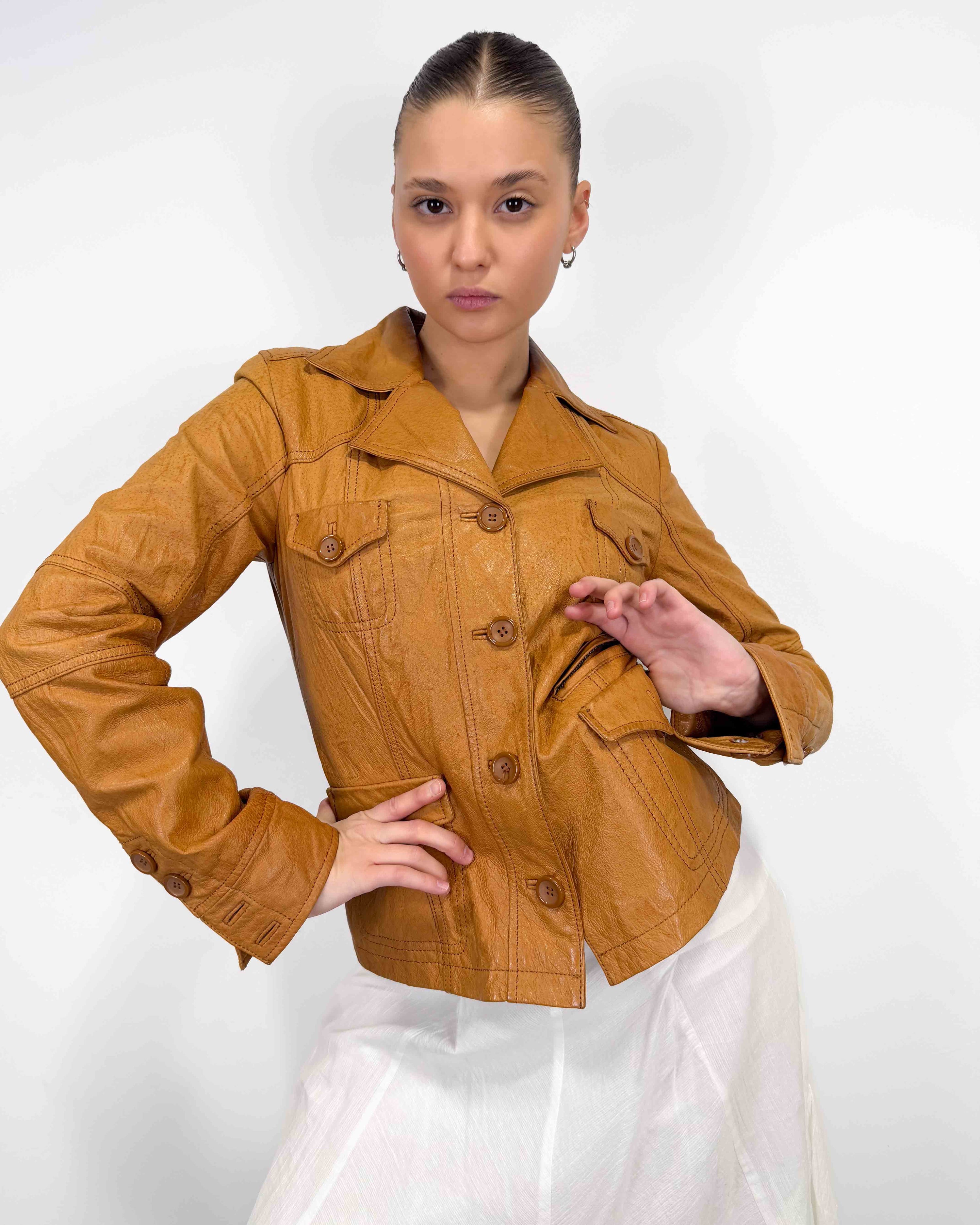 The gadine leather jacket