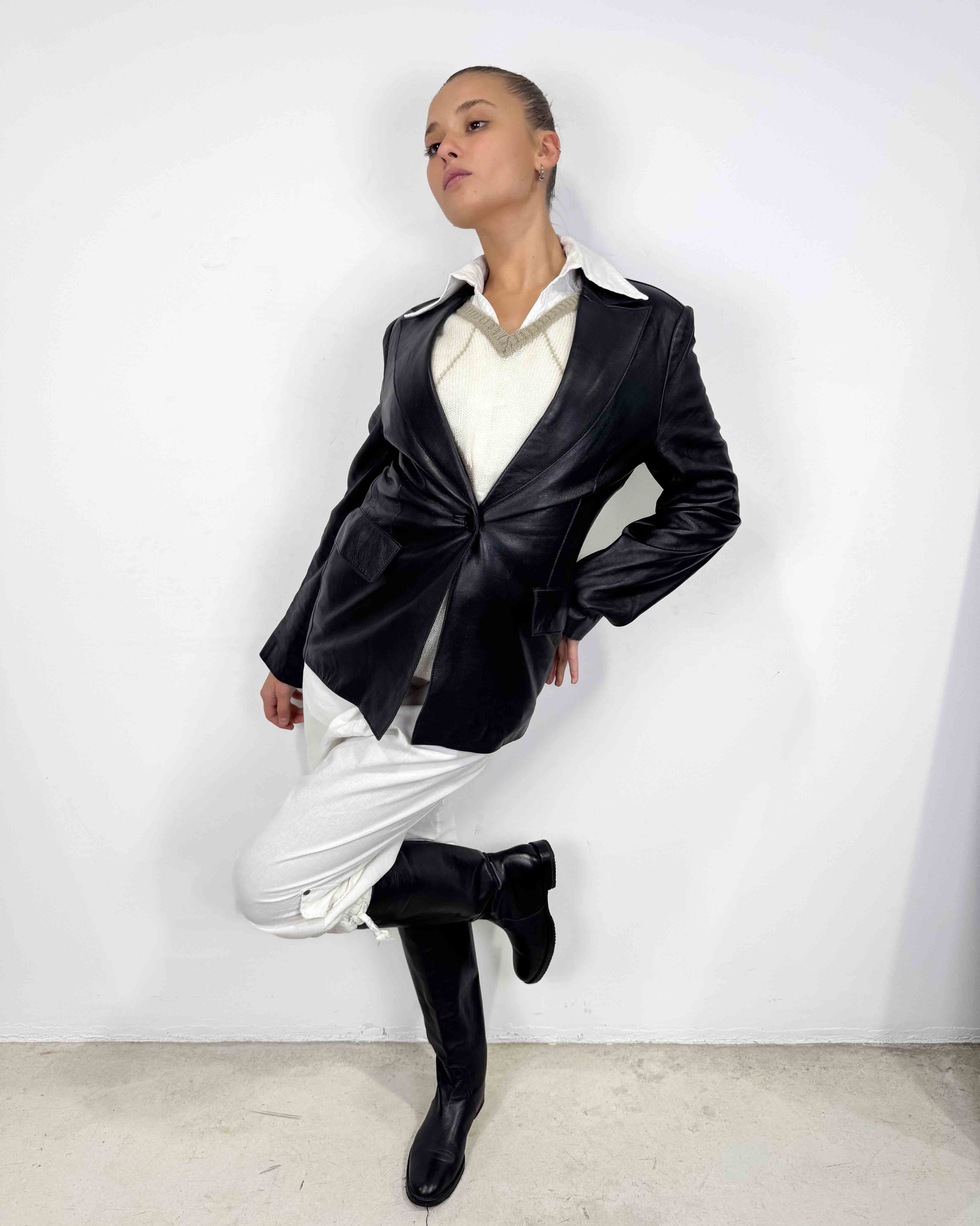 The rue leather blazer