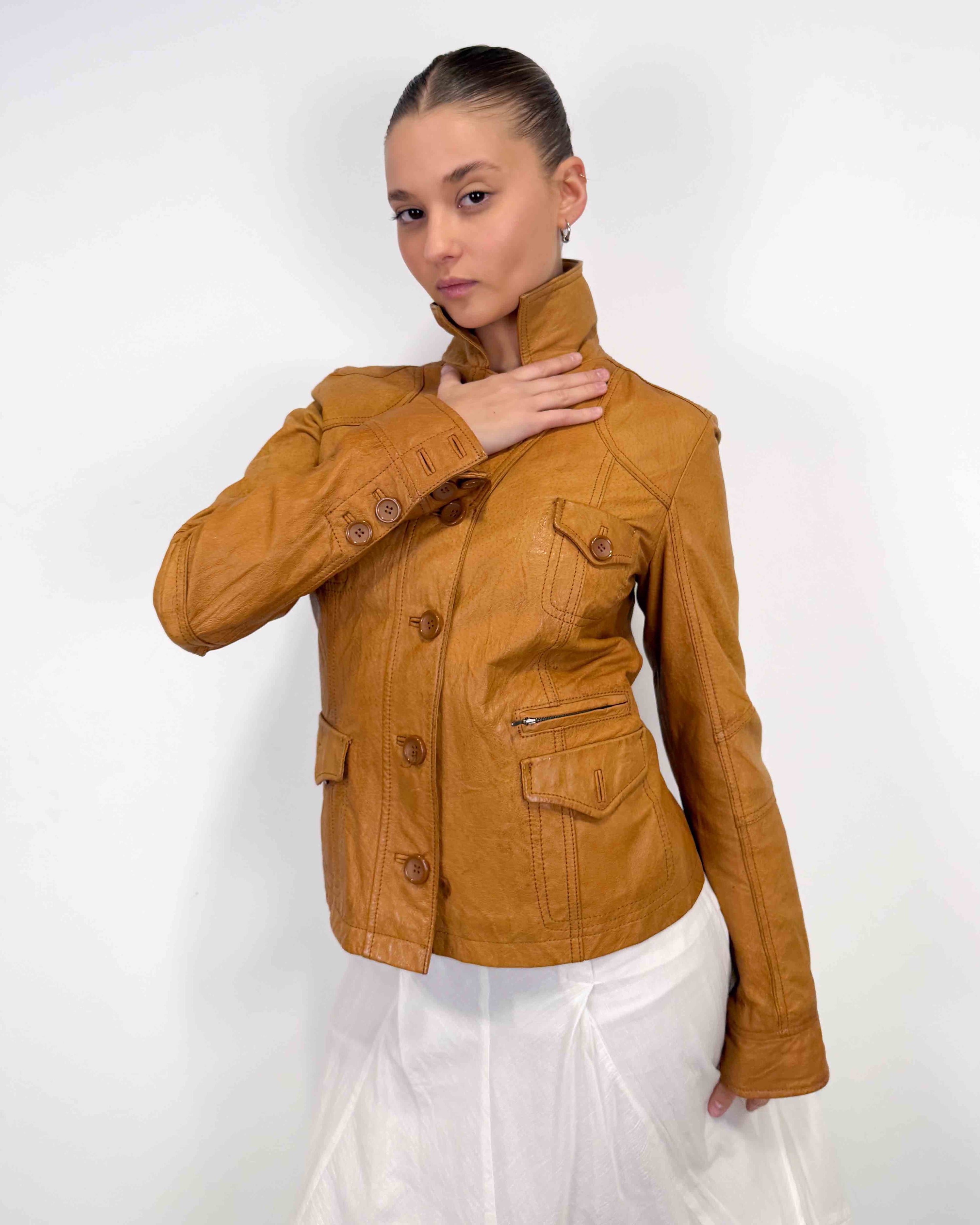 The gadine leather jacket