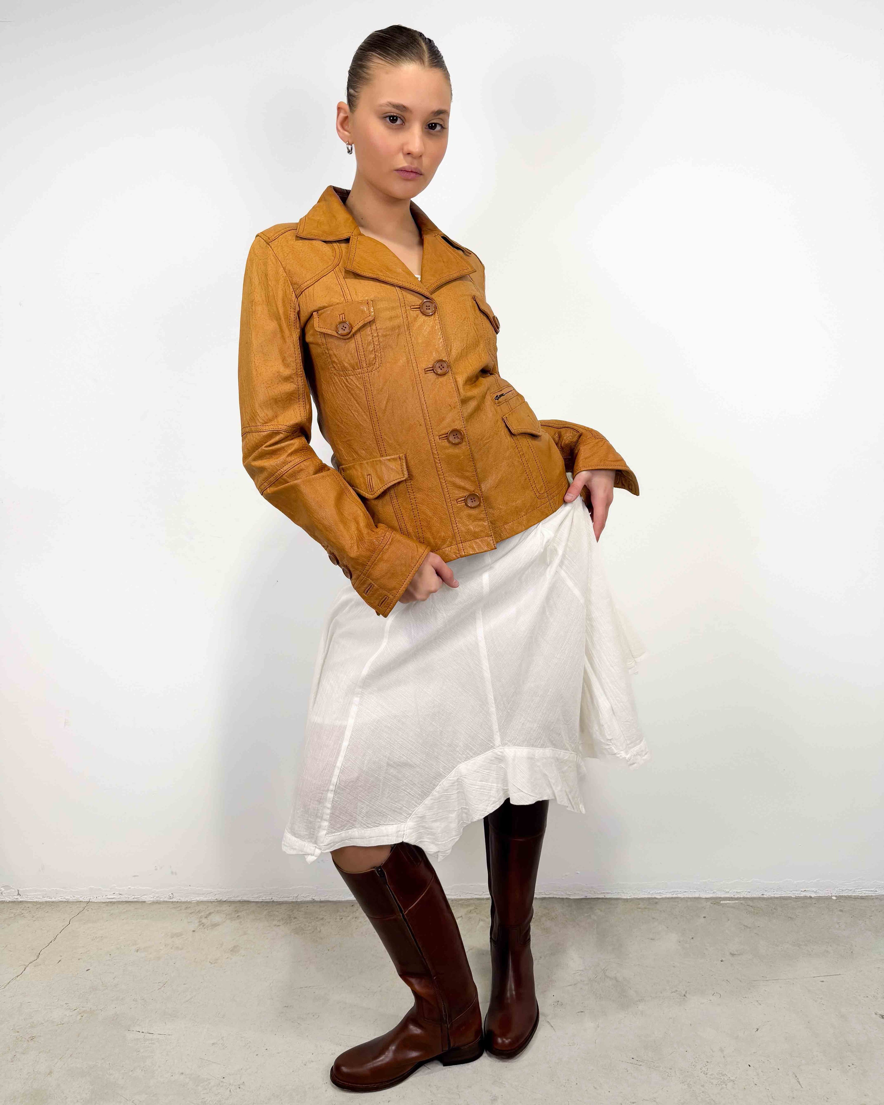 The gadine leather jacket