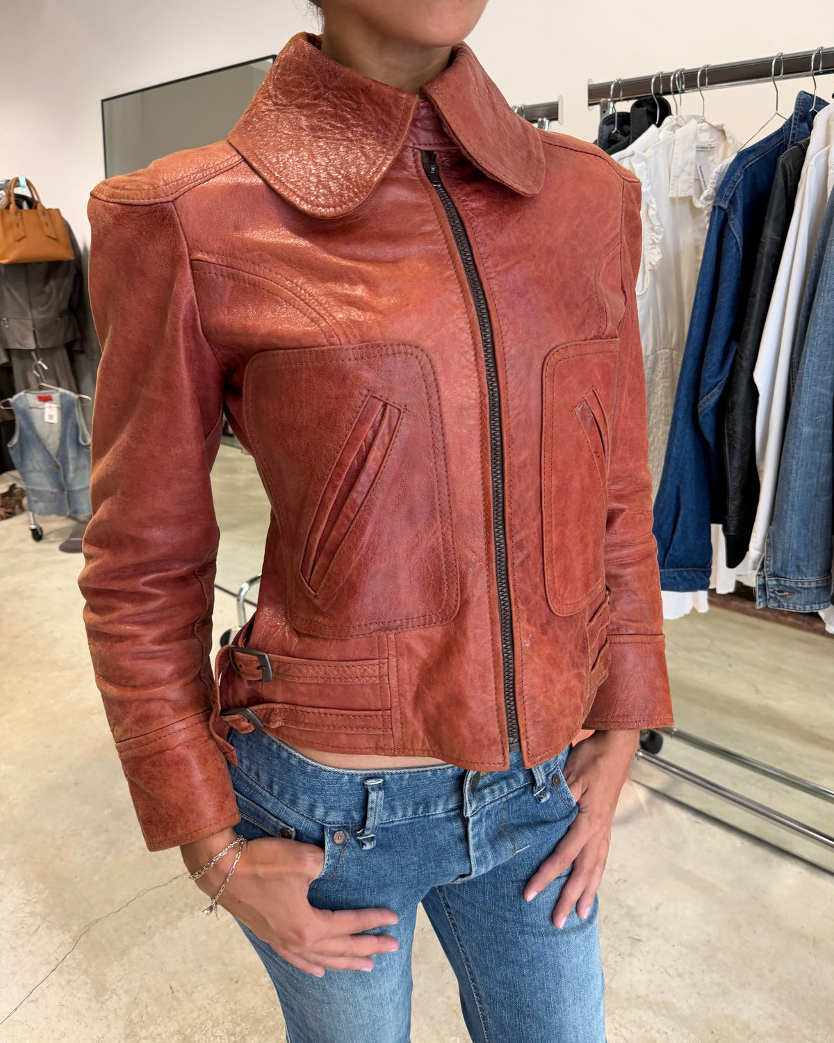 The joyce leather jacket