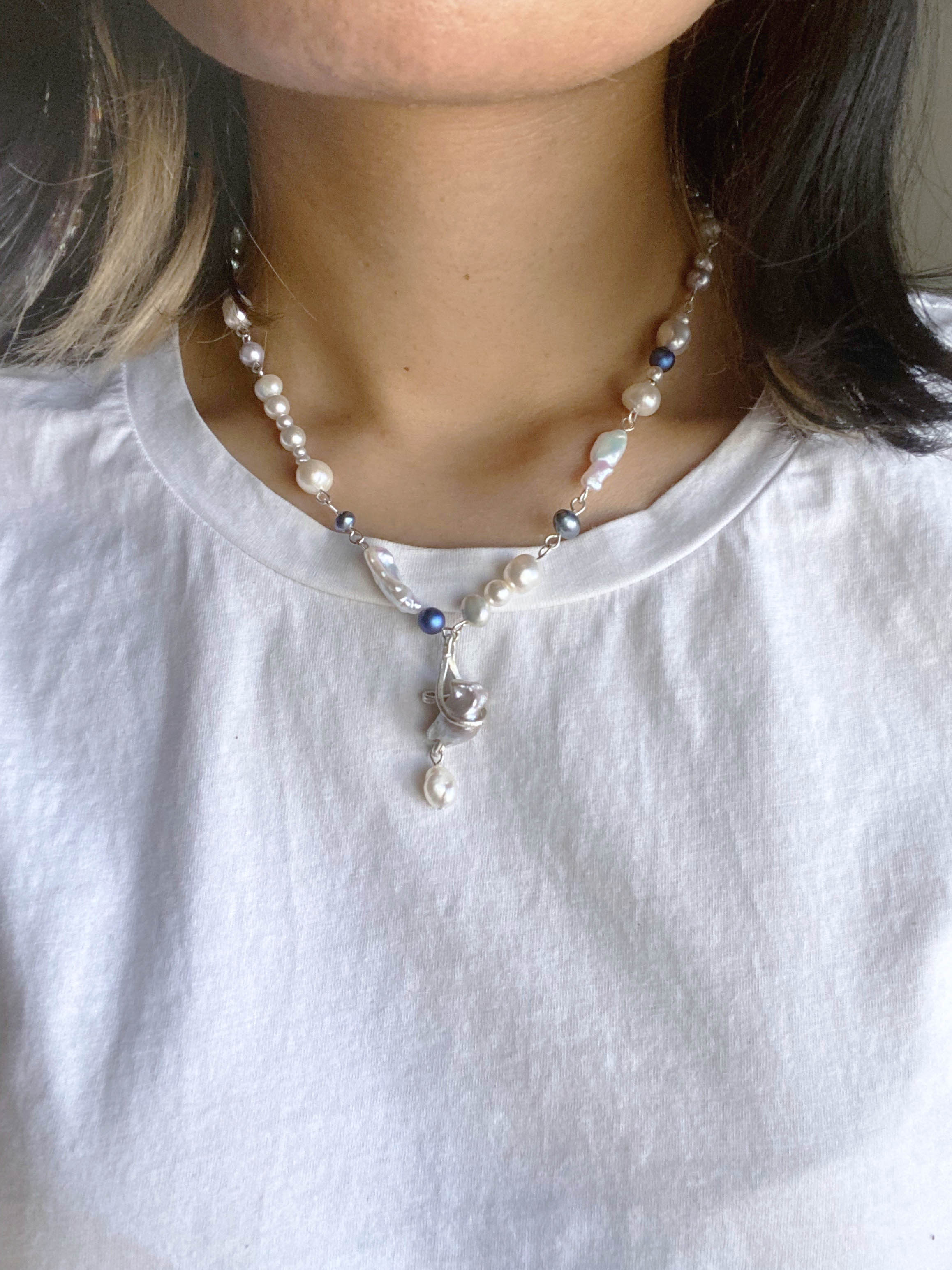 Floating charm necklace