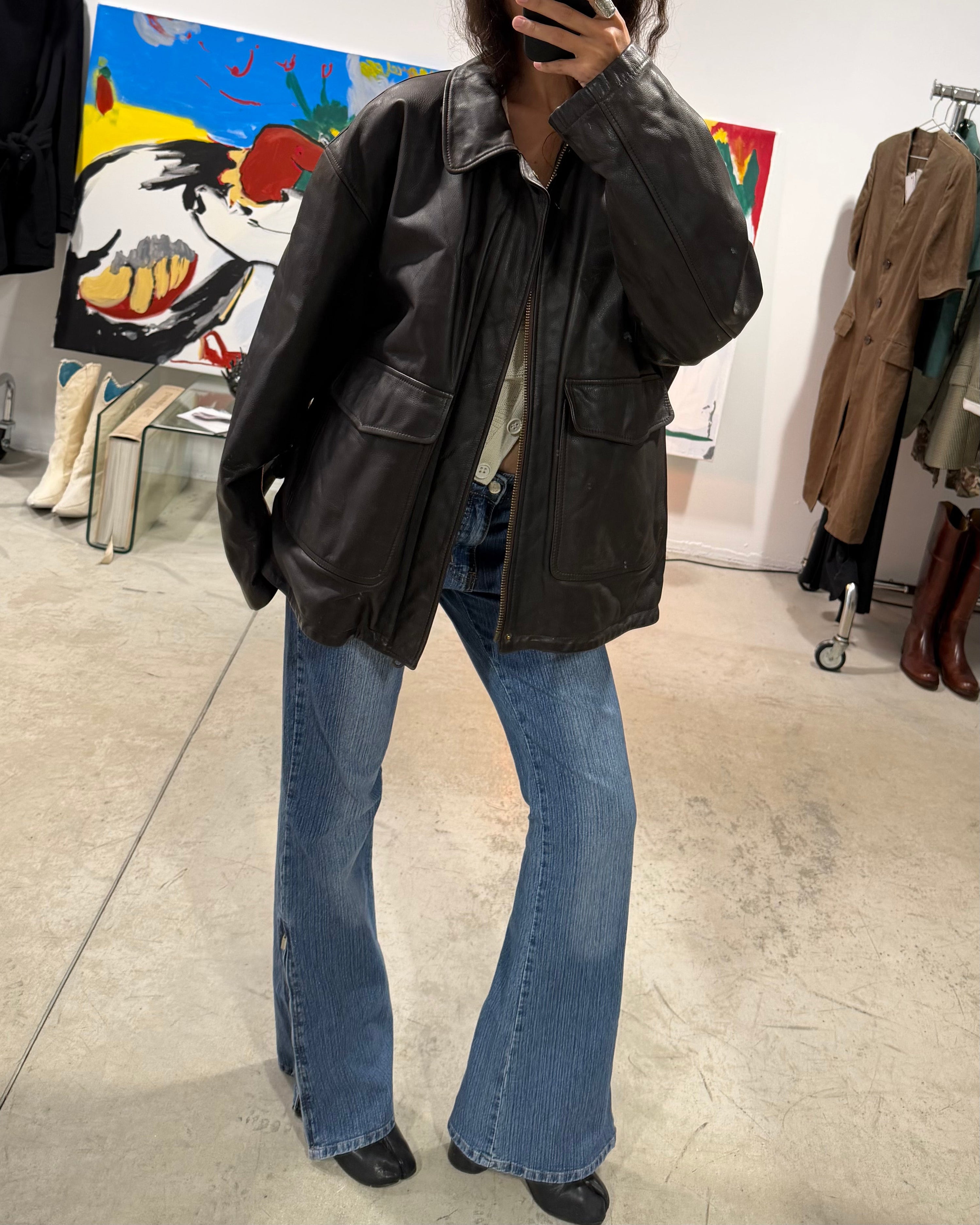 The enola leather jacket