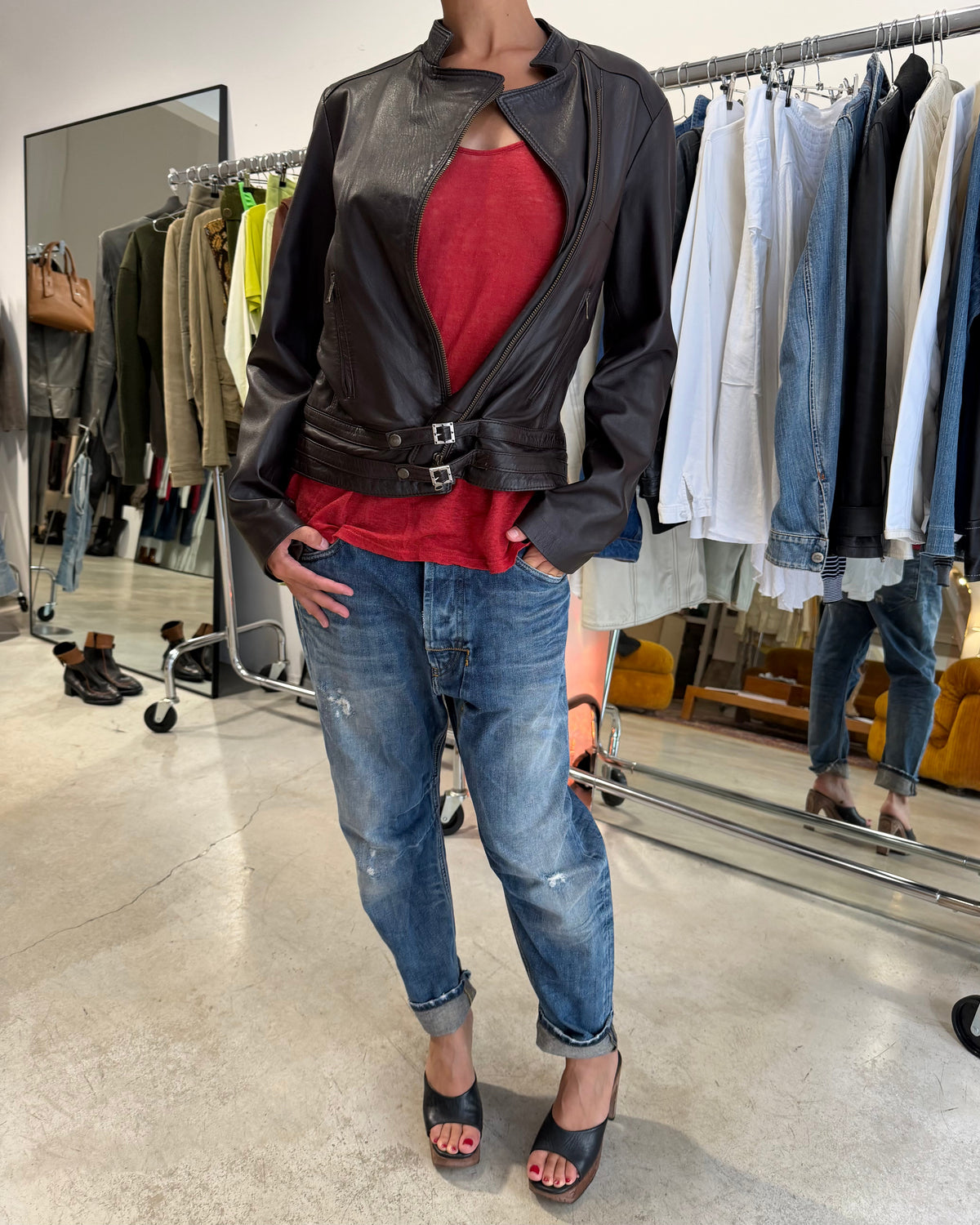 The ella leather jacket