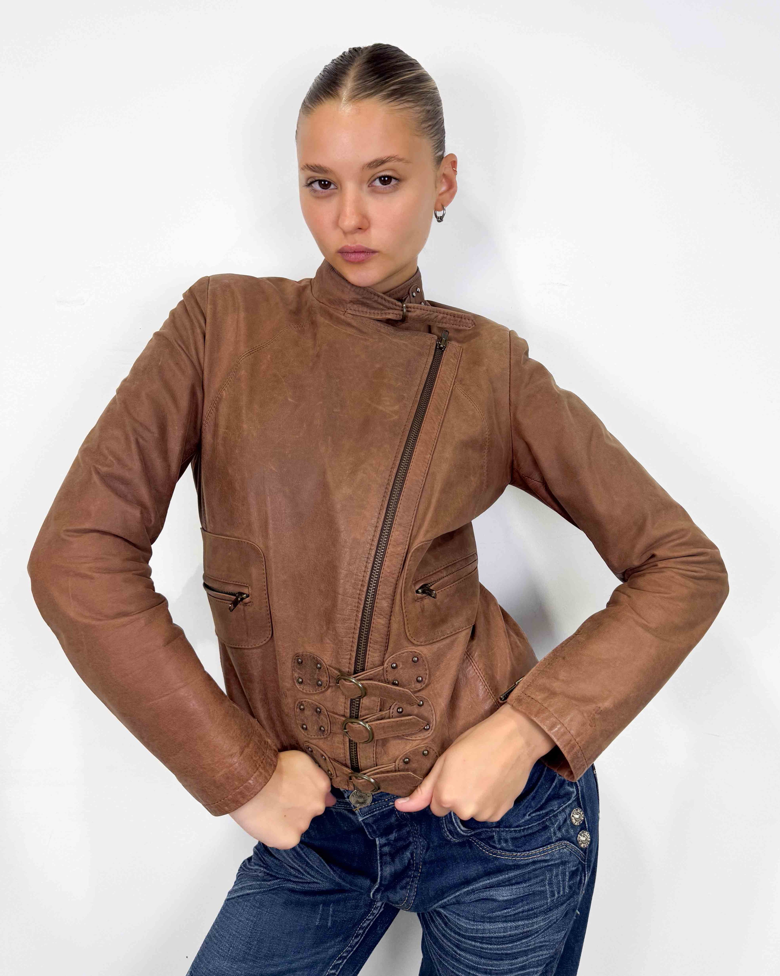The sarah leather jacket