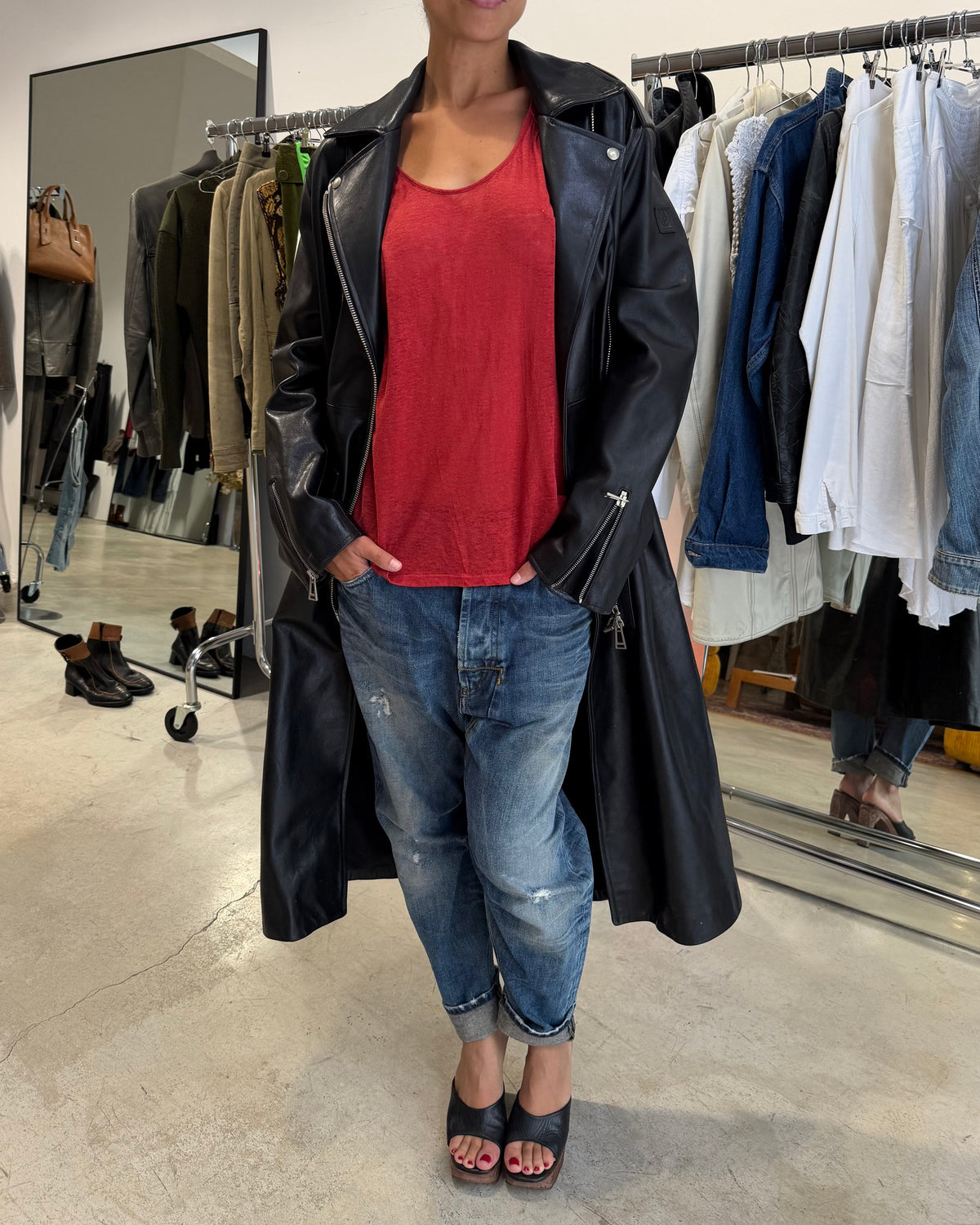 The bianca leather trench by belstaff