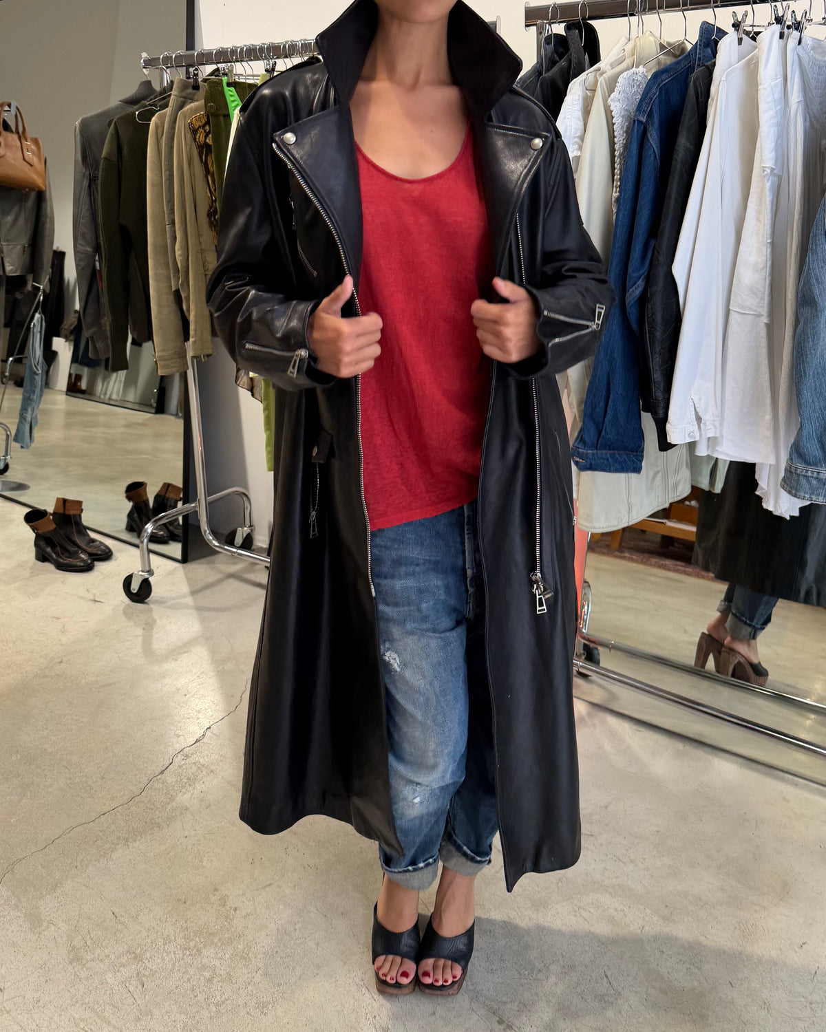 The bianca leather trench by belstaff