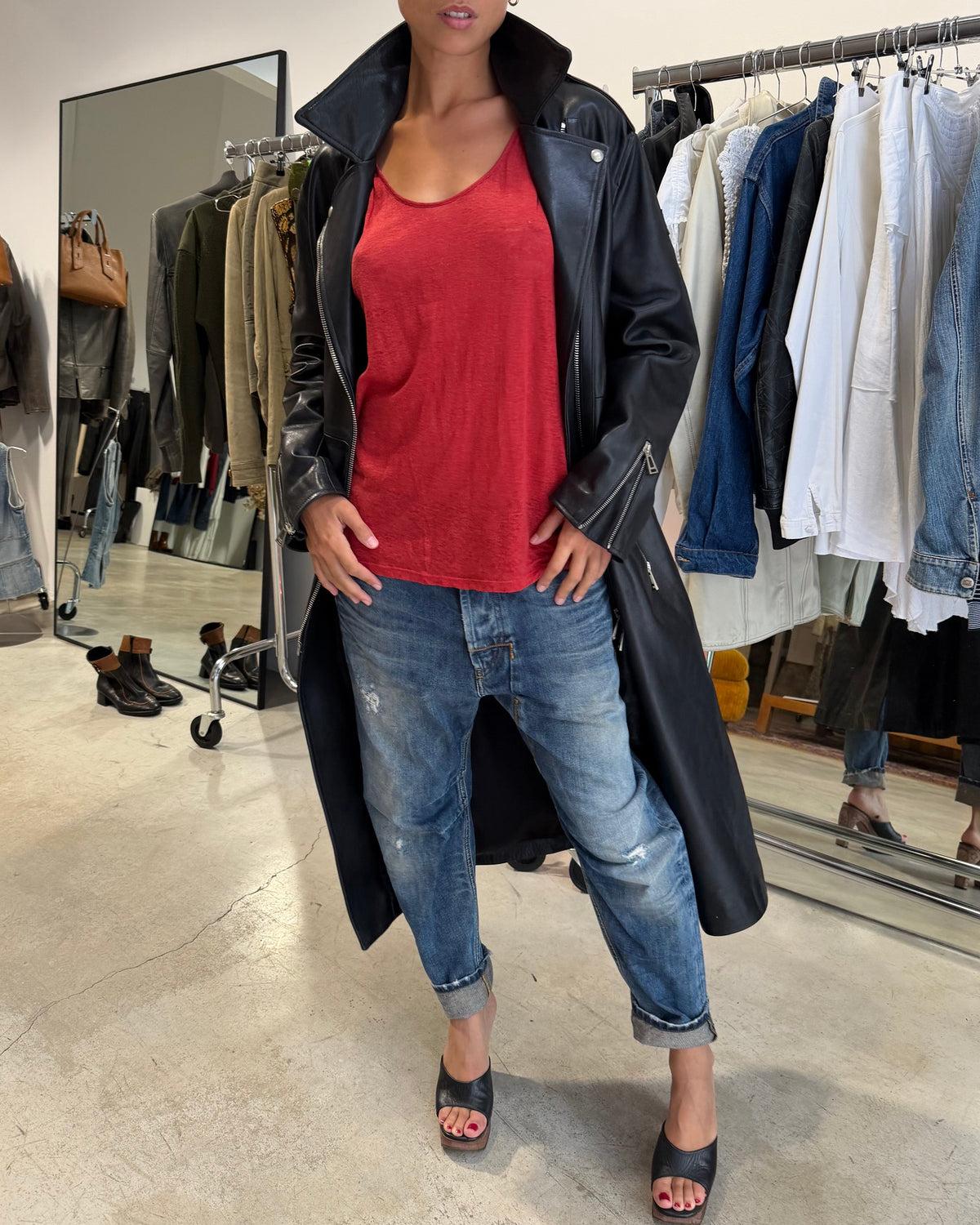 The bianca leather trench by belstaff