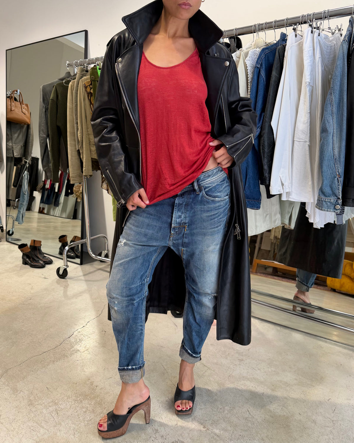 The bianca leather trench by belstaff