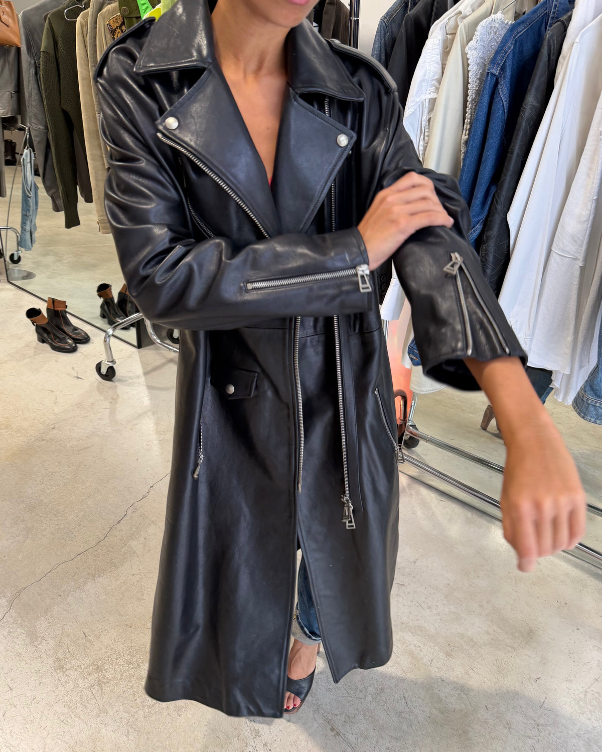 The bianca leather trench by belstaff