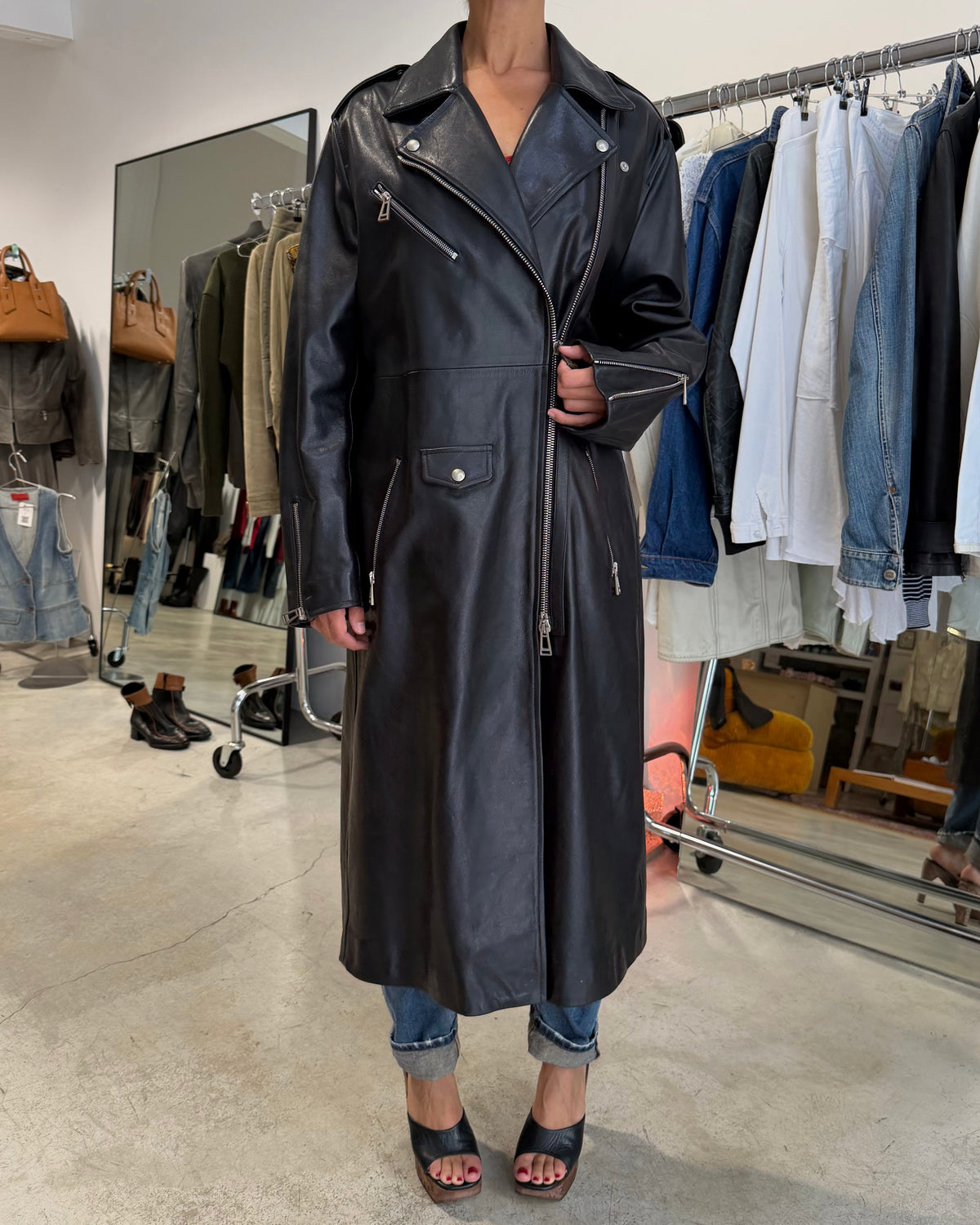 The bianca leather trench by belstaff