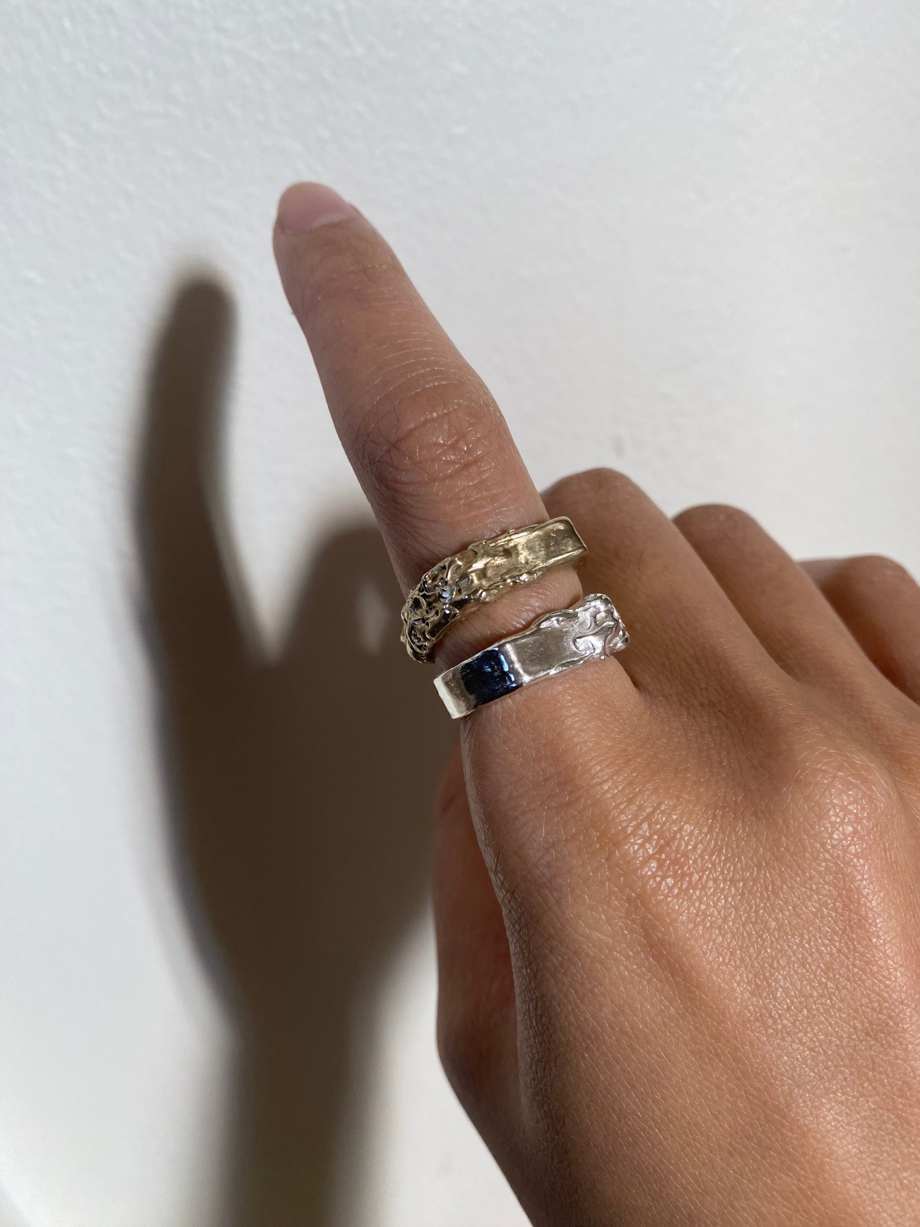 Melting away ring - silver