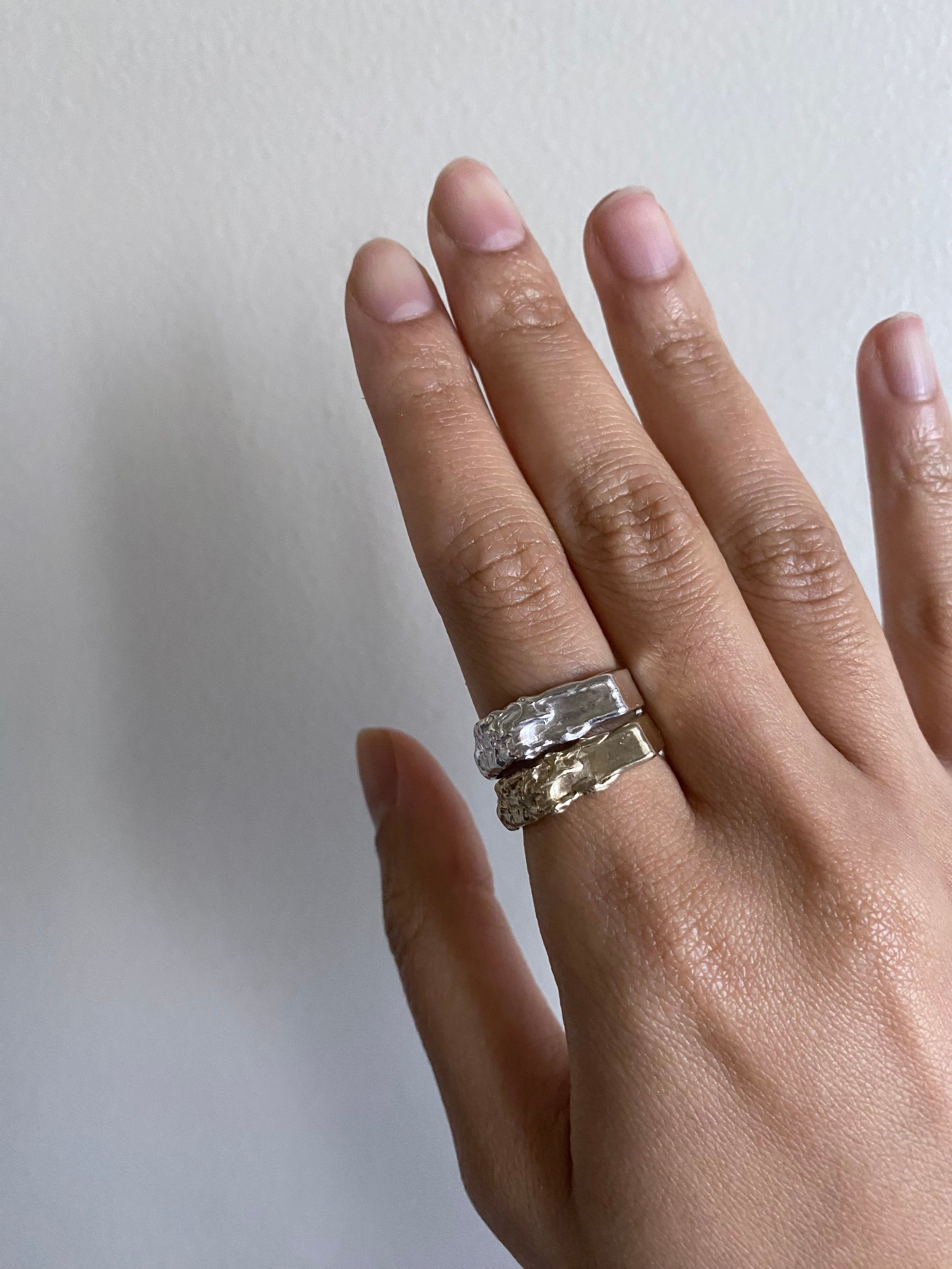 Melting away ring - silver