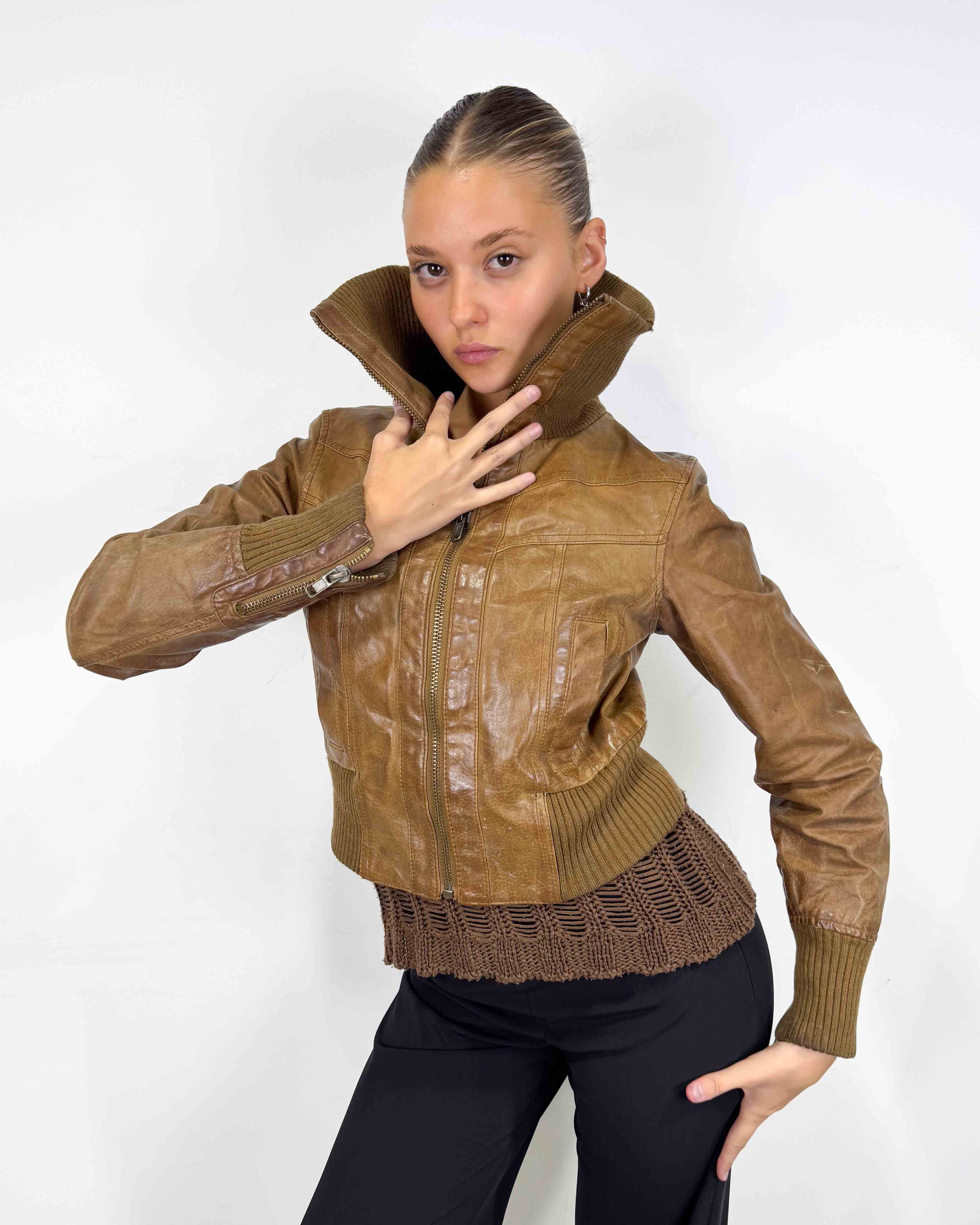The agatha leather jacket