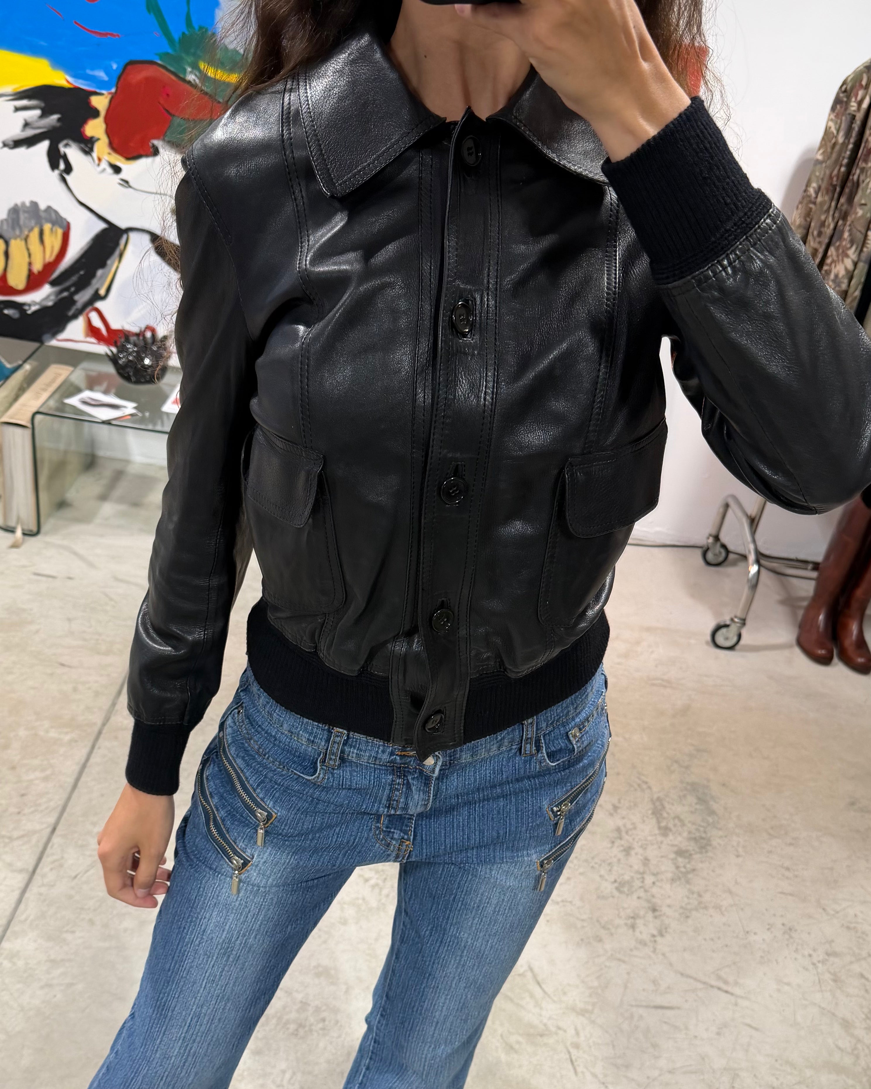 The valentina leather jacket