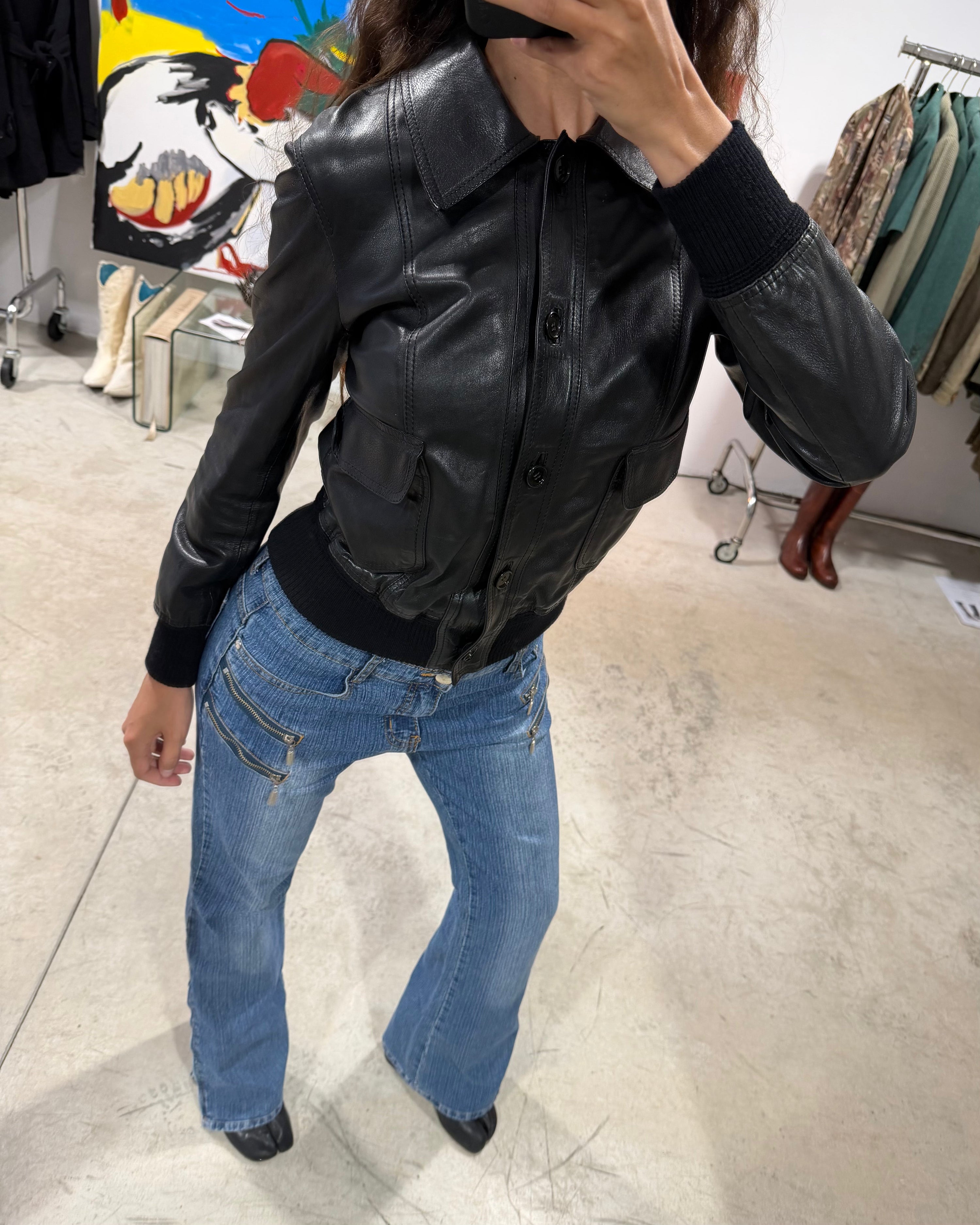 The valentina leather jacket
