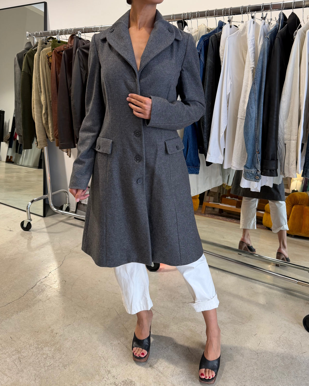 The rachel coat by moschino