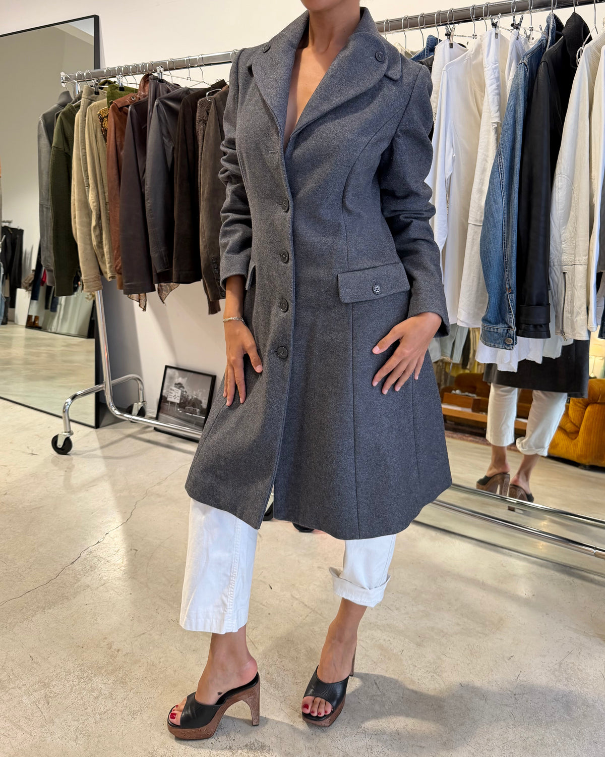 The rachel coat by moschino