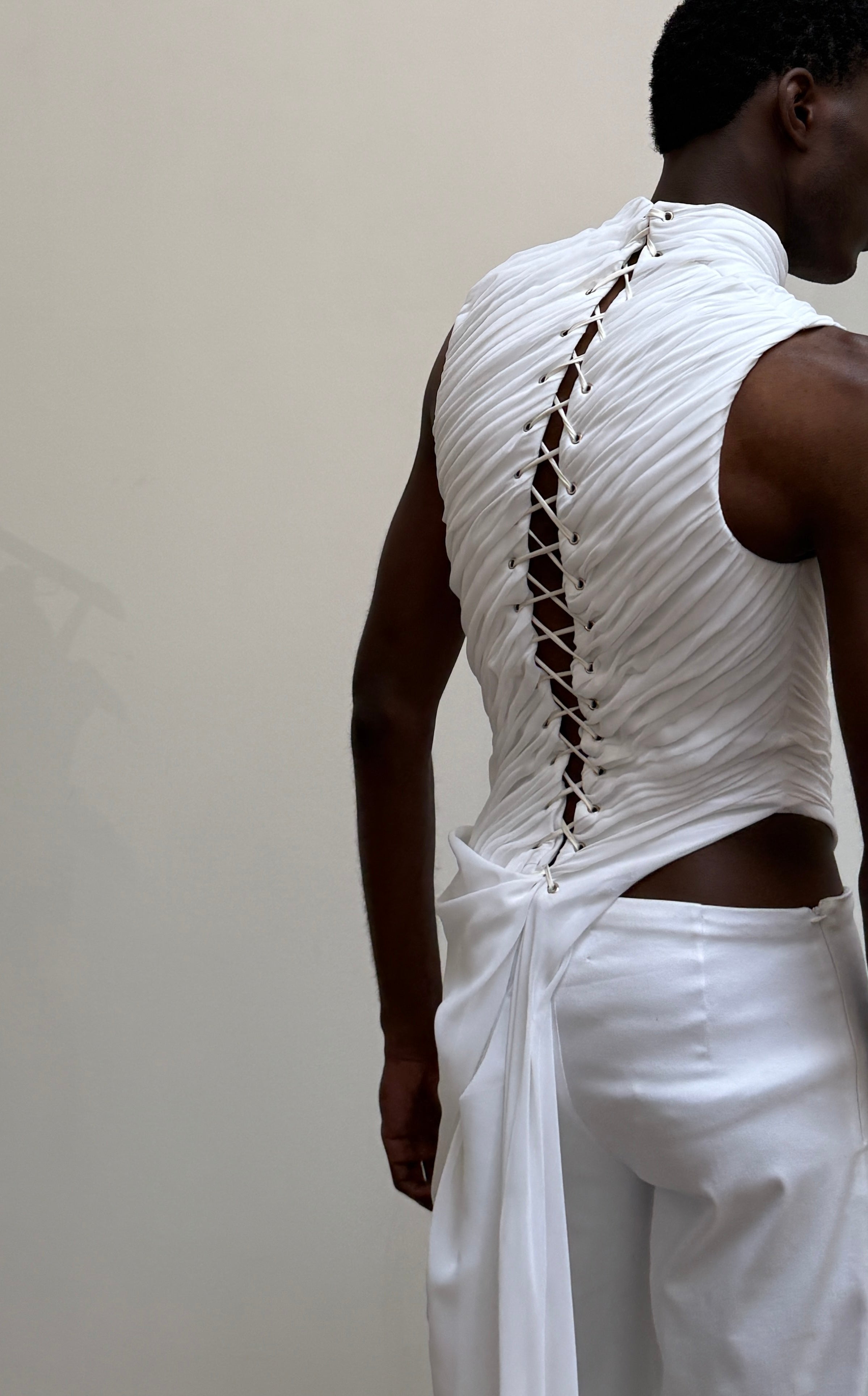 Pleated divinity corset