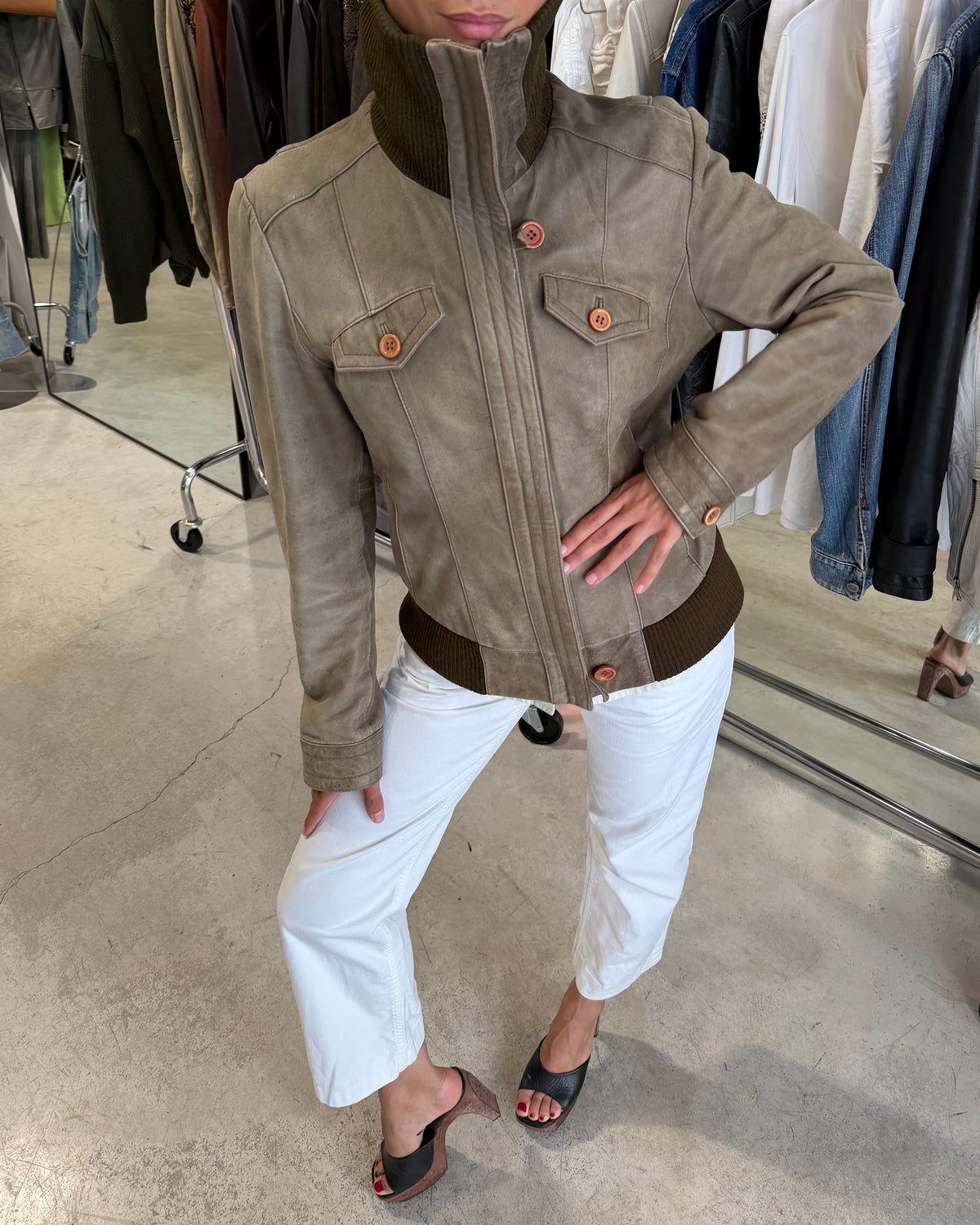 The allegra leather jacket