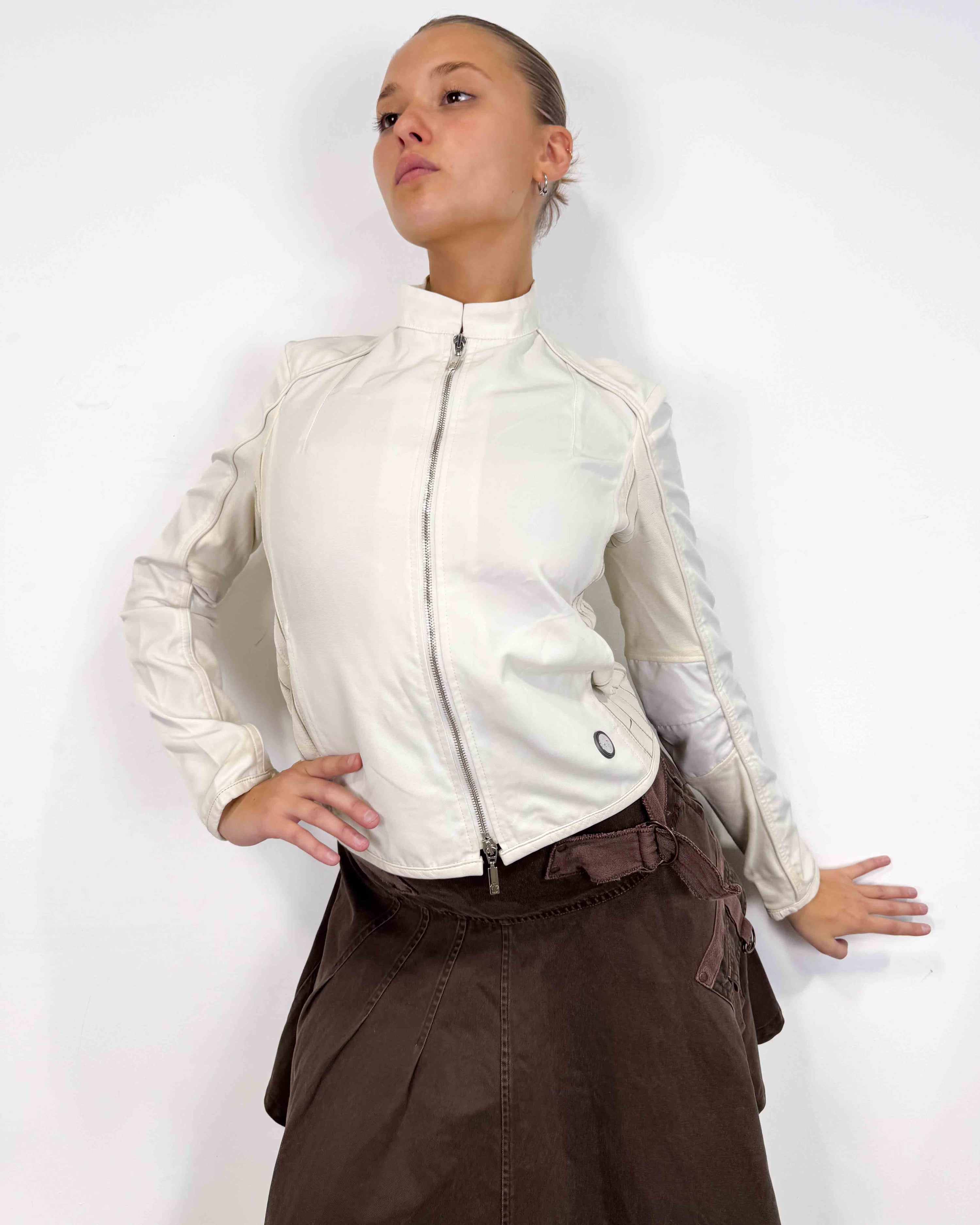 The monique leather jacket by moncler
