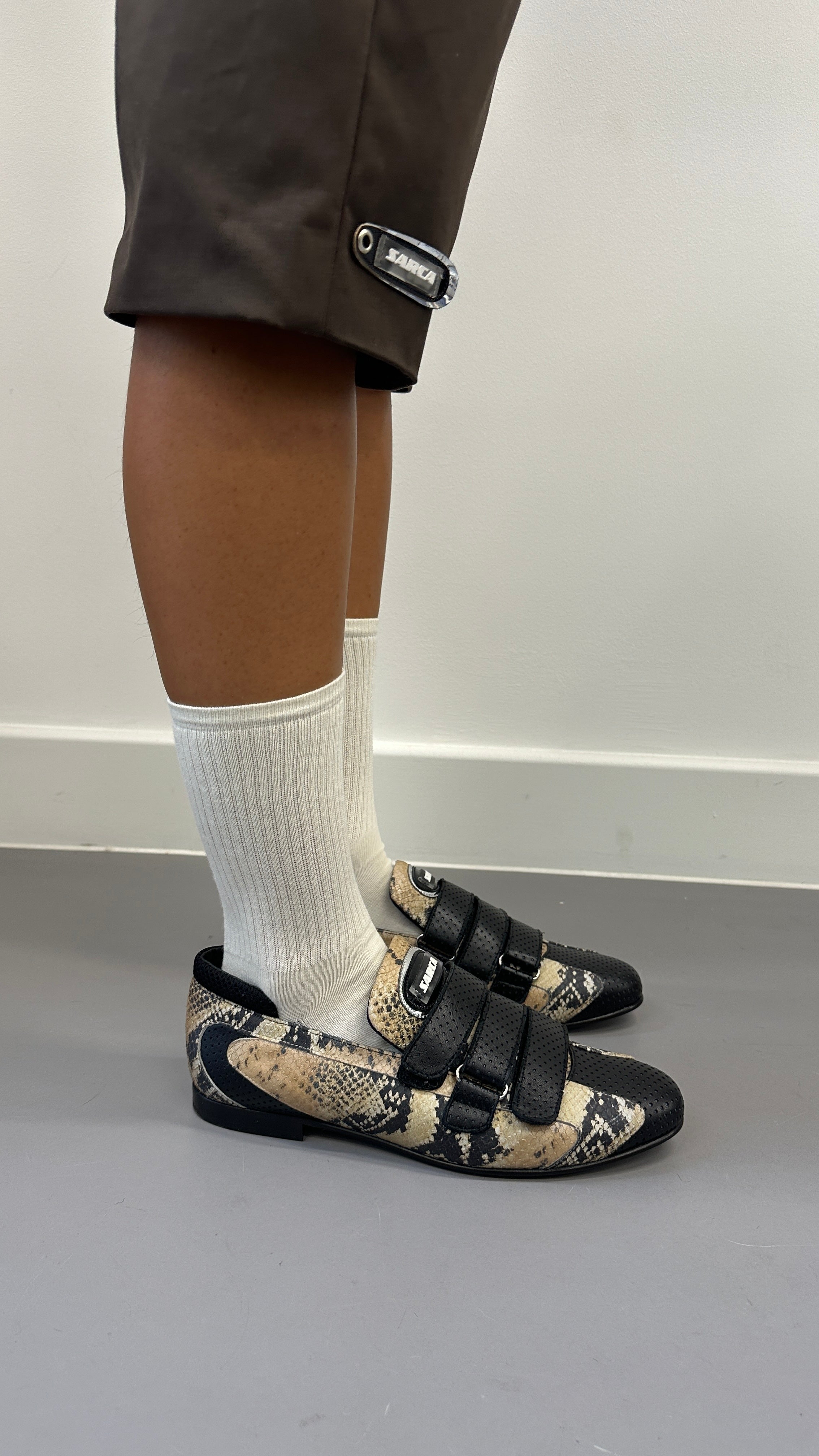 'loafer trainer snake print unisex.
