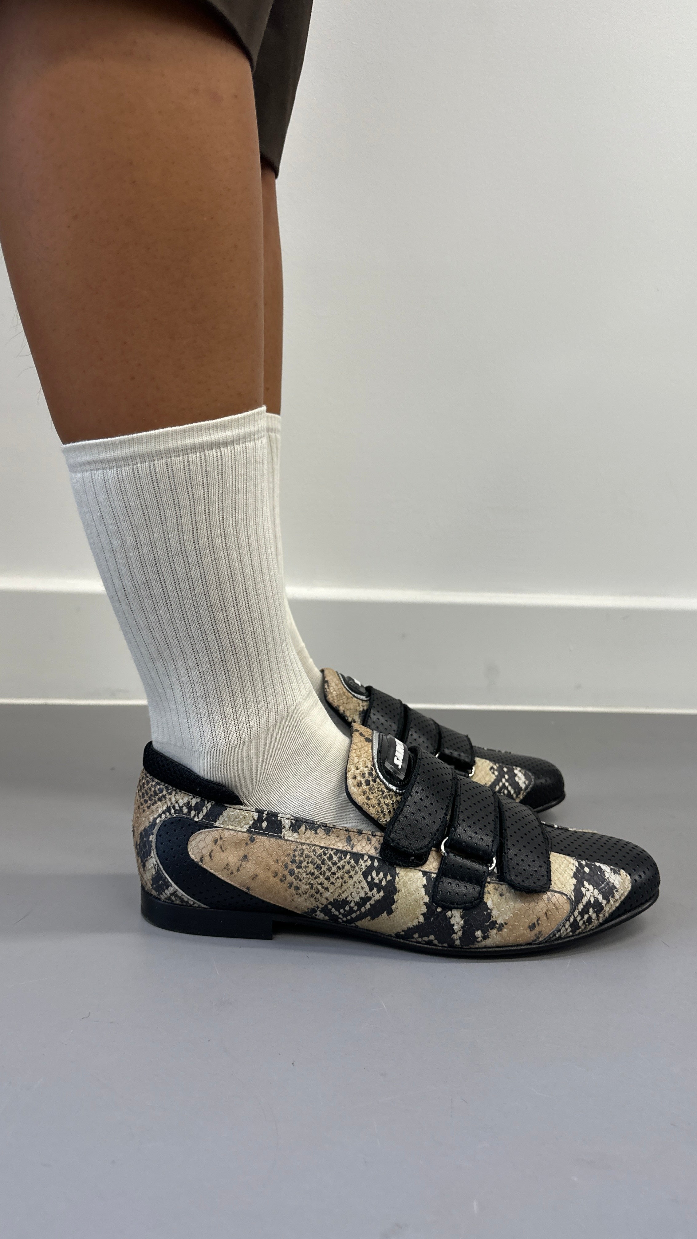 'loafer trainer snake print unisex.