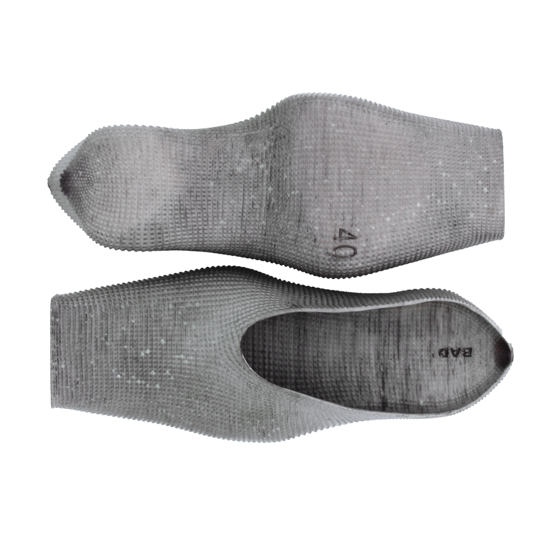 Heeled square toe rubber mules - concrete