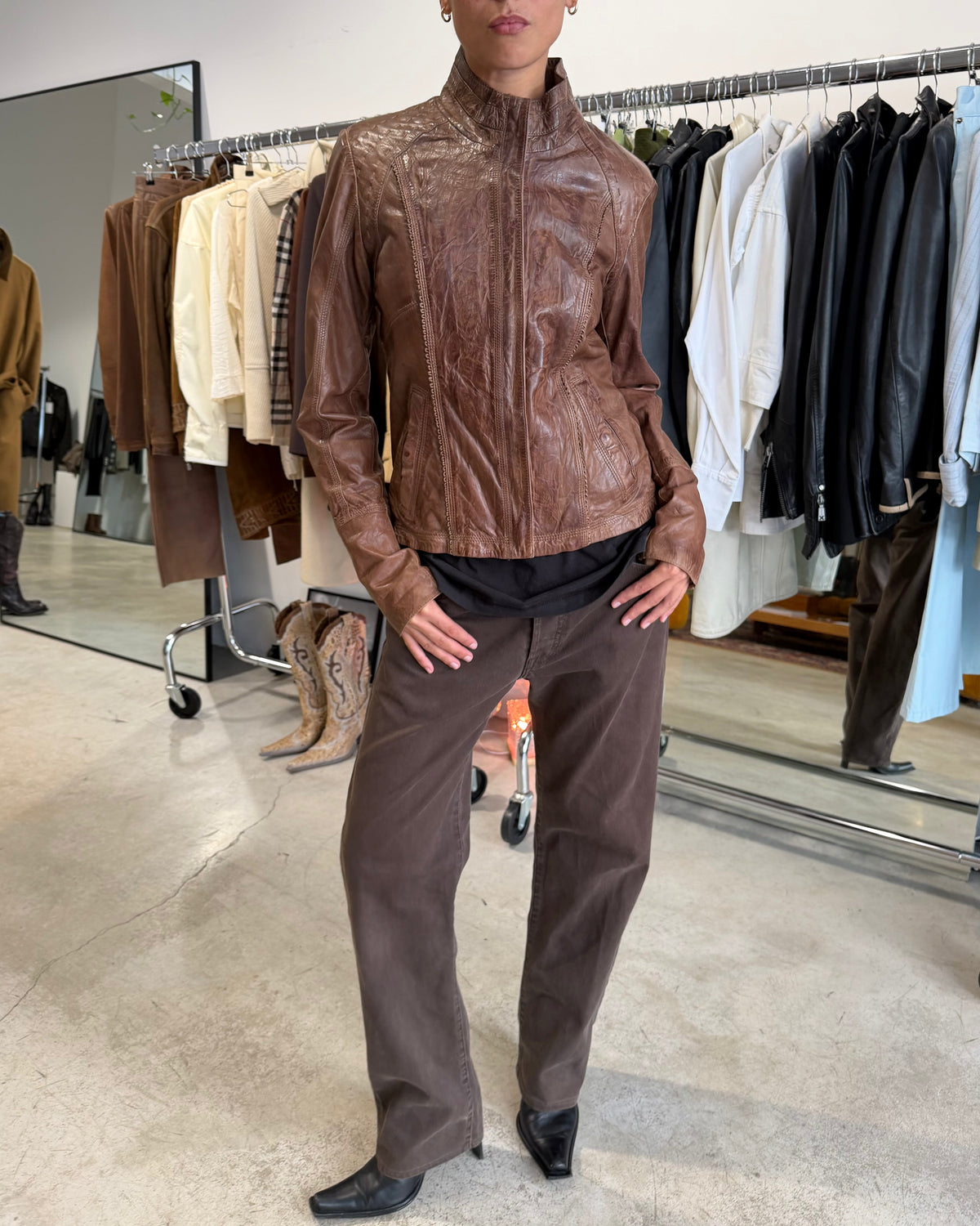 The samantha leather jacket