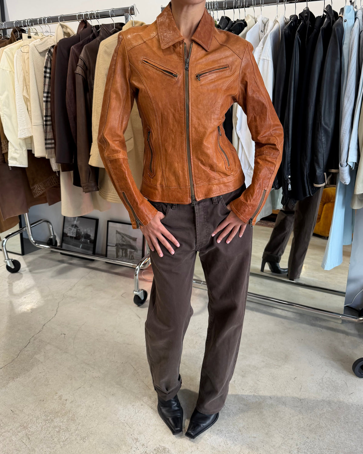 The alia leather jacket