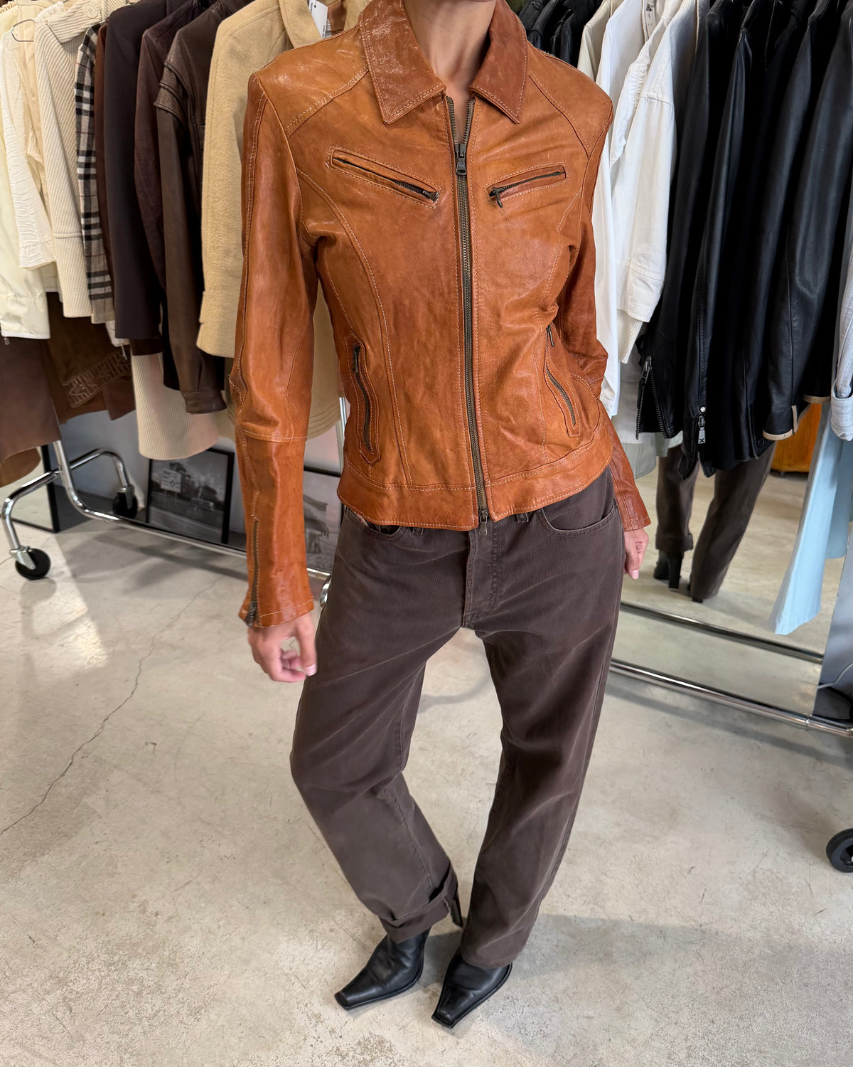 The alia leather jacket