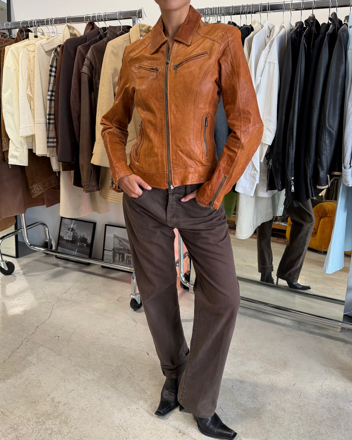 The alia leather jacket