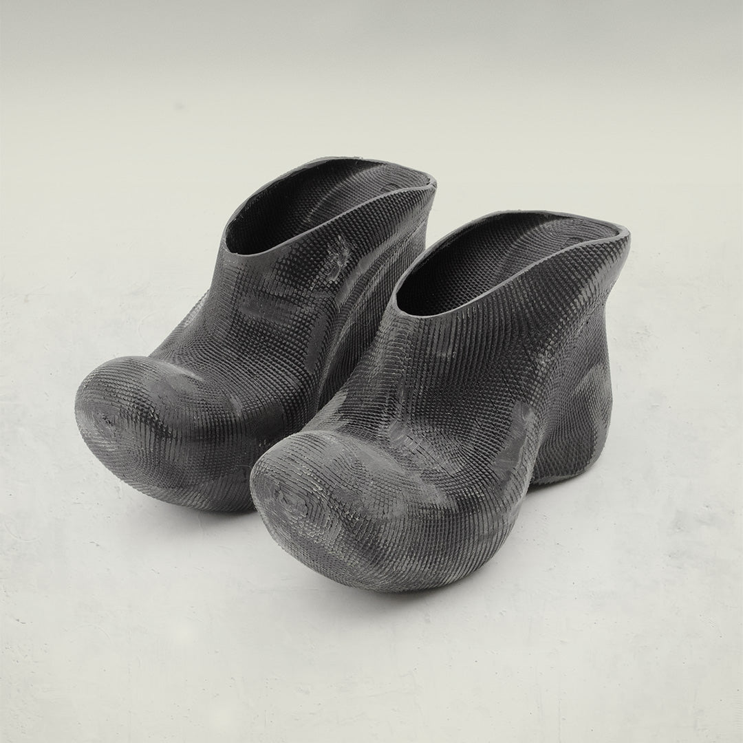 Sanded platform mules