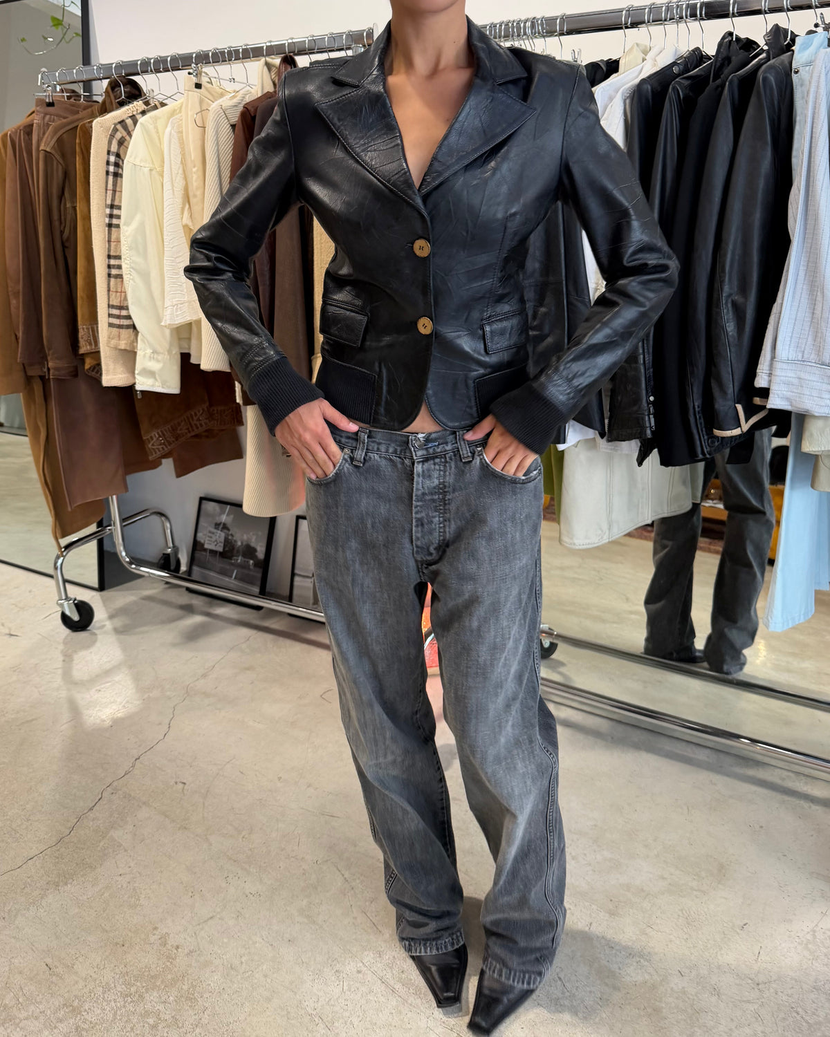 The galilea leather jacket