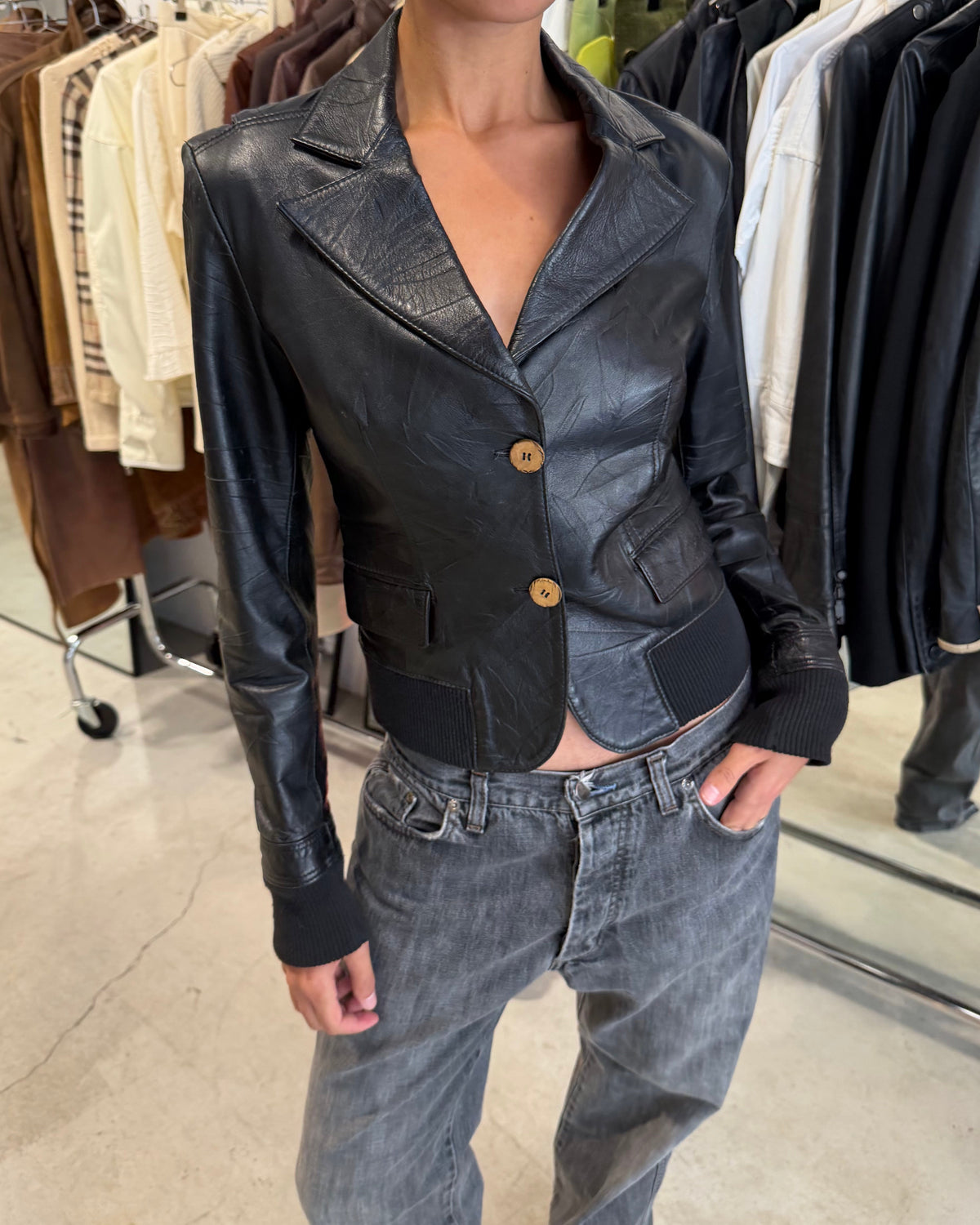 The galilea leather jacket